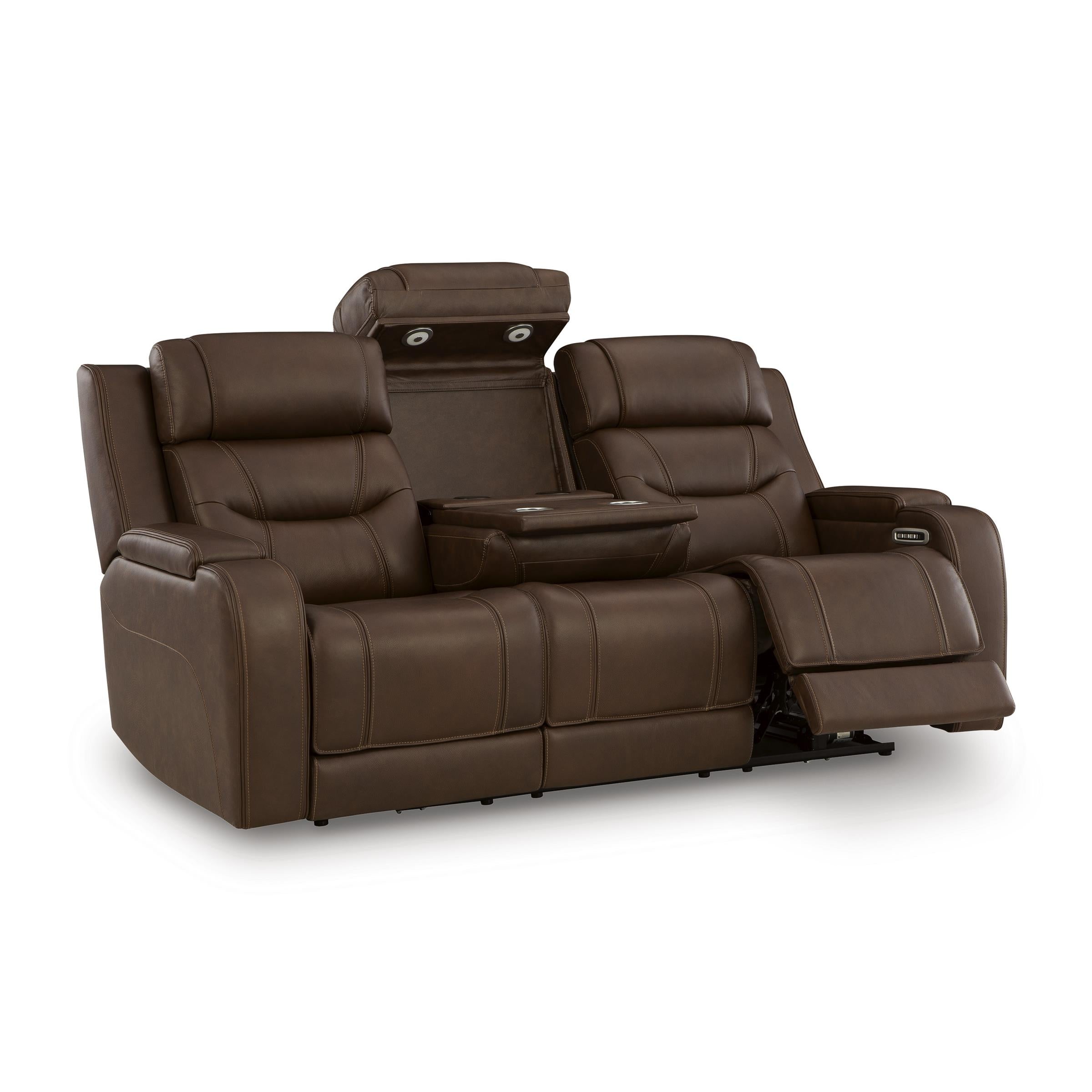  Manufacturer Color_Brown --  Knightington PCU1160215A Power Reclining Sofa with Audio Seating IMAGE 2