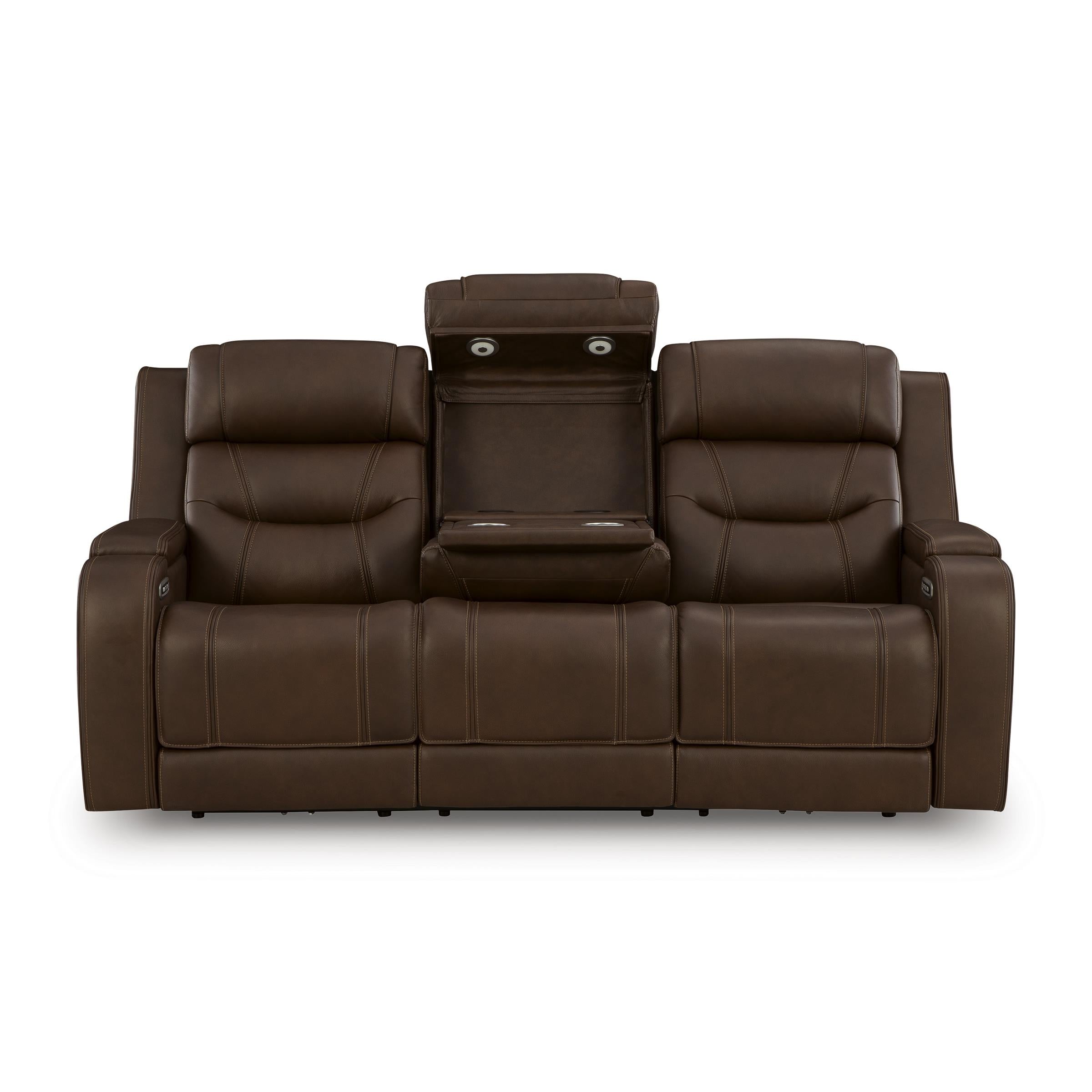  Manufacturer Color_Brown --  Knightington PCU1160215A Power Reclining Sofa with Audio Seating IMAGE 4