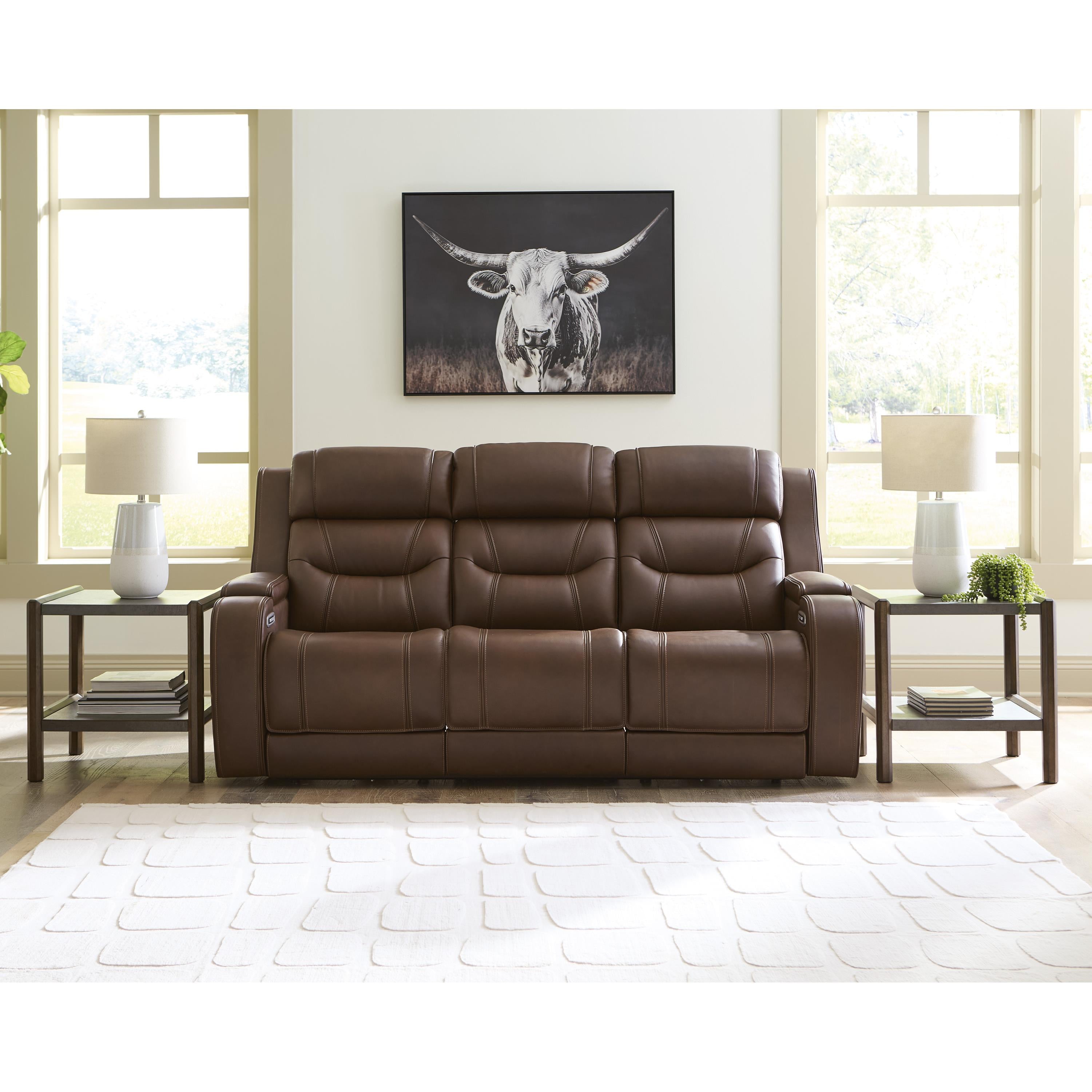 Manufacturer Color_Brown --  Knightington PCU1160215A Power Reclining Sofa with Audio Seating IMAGE 6