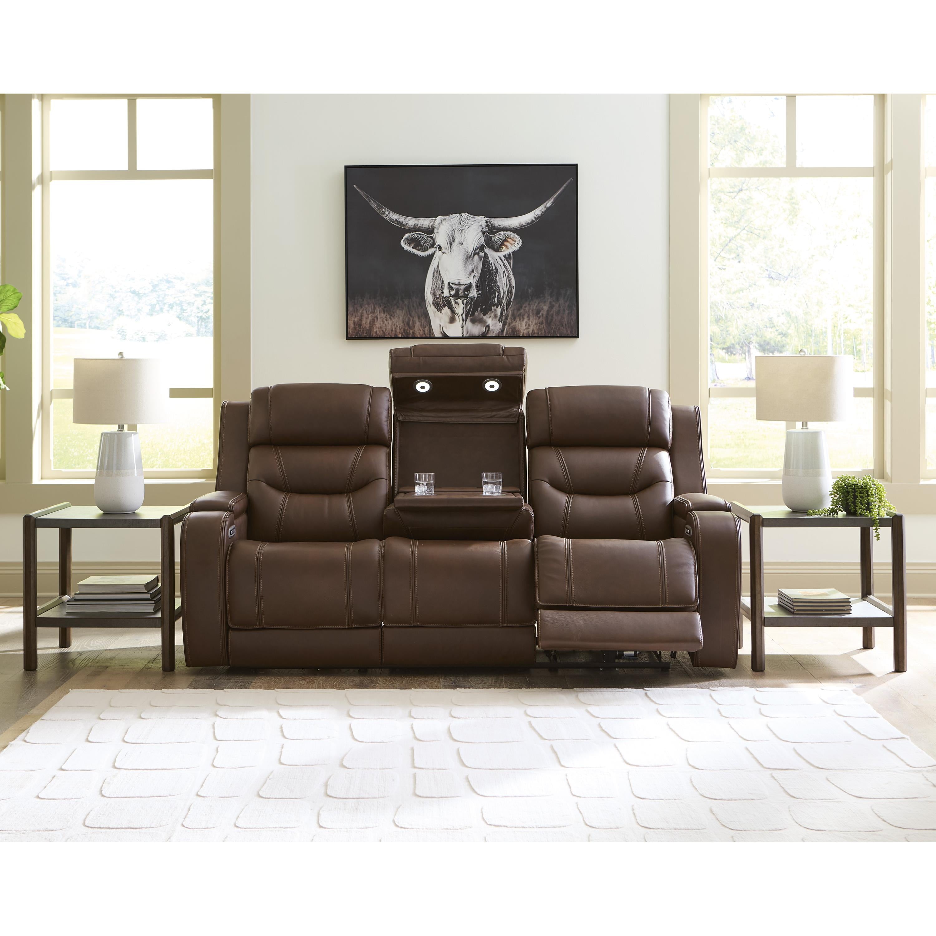  Manufacturer Color_Brown --  Knightington PCU1160215A Power Reclining Sofa with Audio Seating IMAGE 7