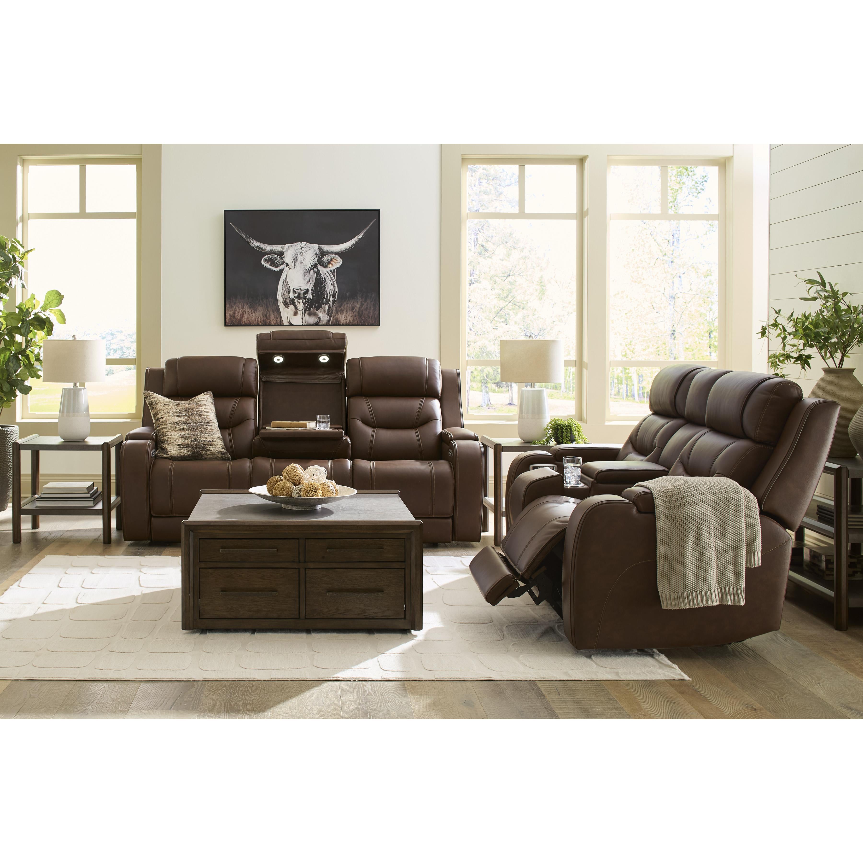  Manufacturer Color_Brown --  Knightington PCU1160218A Power Reclining Love with Audio Seating IMAGE 10