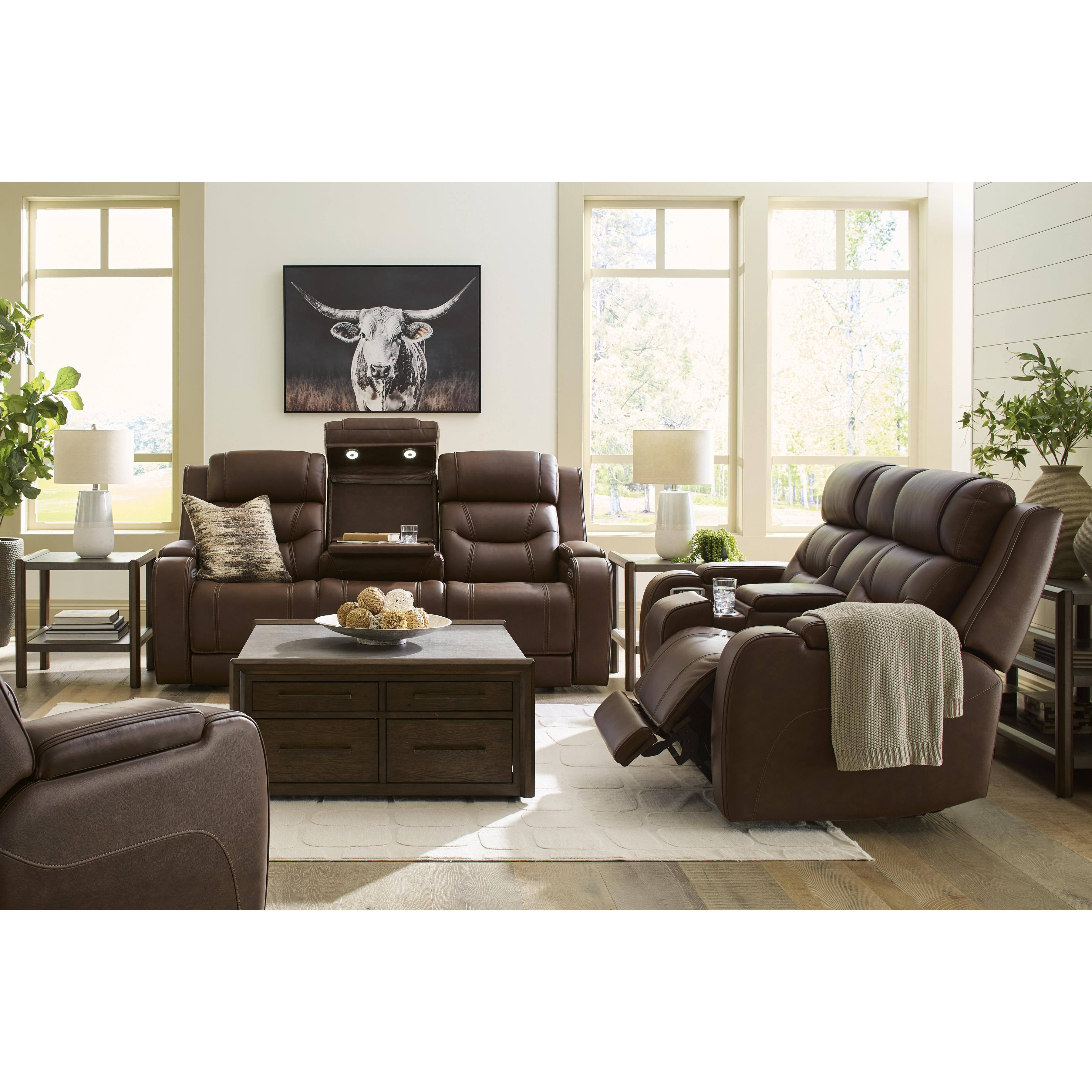  Manufacturer Color_Brown --  Knightington PCU1160218A Power Reclining Love with Audio Seating IMAGE 12