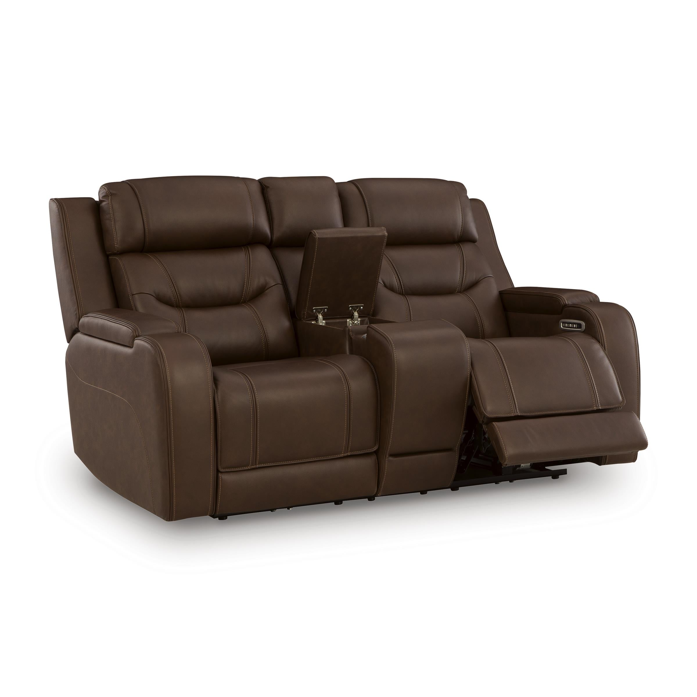  Manufacturer Color_Brown --  Knightington PCU1160218A Power Reclining Love with Audio Seating IMAGE 2