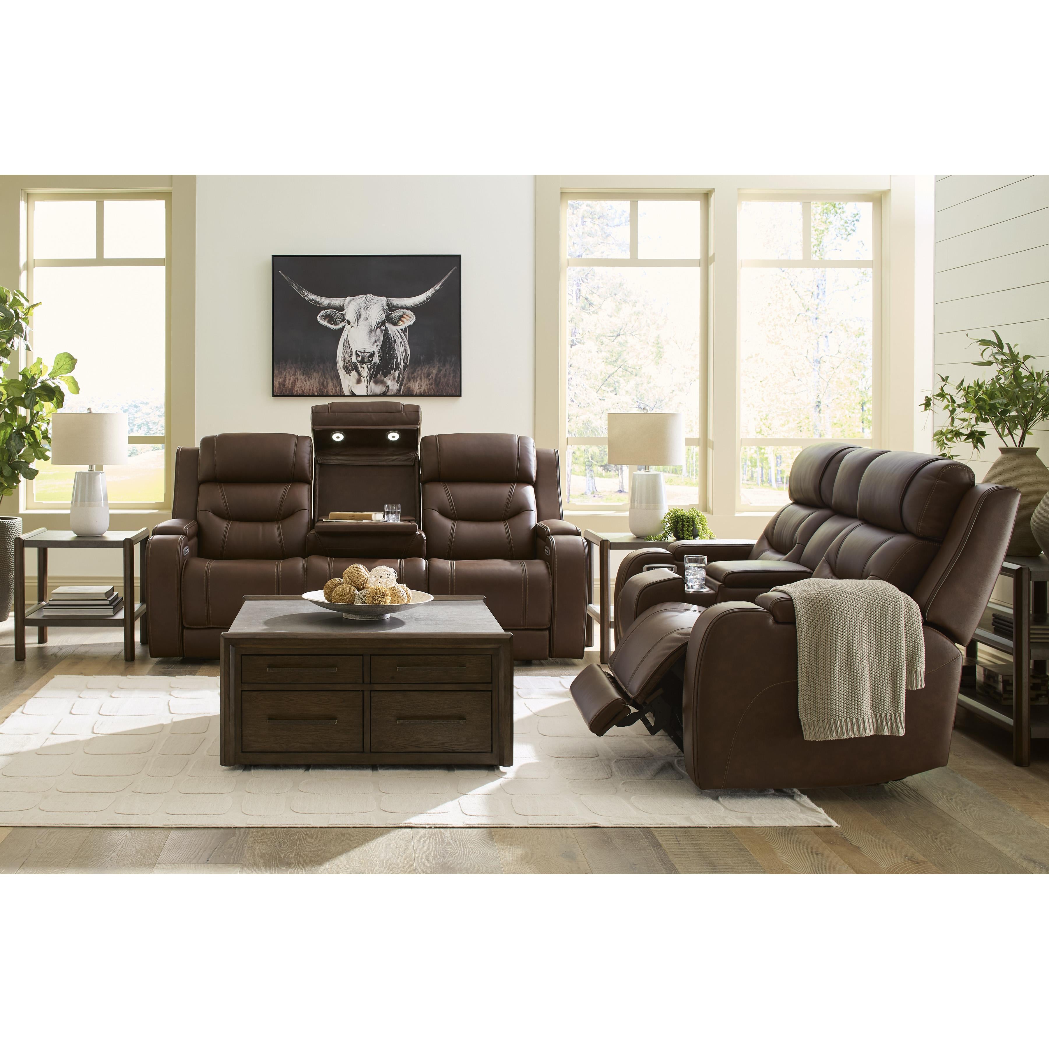  Manufacturer Color_Brown --  Knightington PCU1160218A Power Reclining Love with Audio Seating IMAGE 9