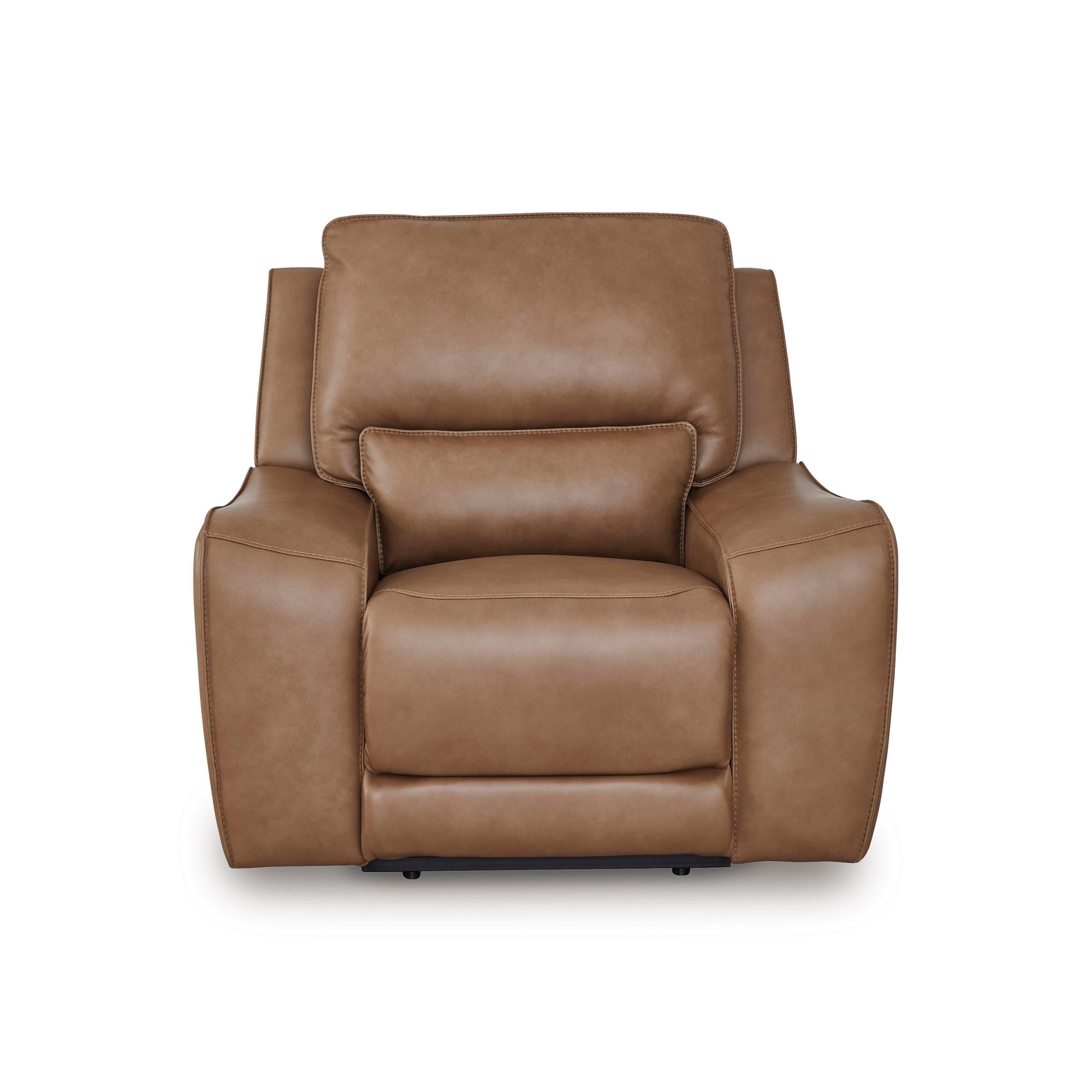  Manufacturer Color_Caramel --  Signature Design by Ashley DeepWakes Power Leather Match Recliner IMAGE 3