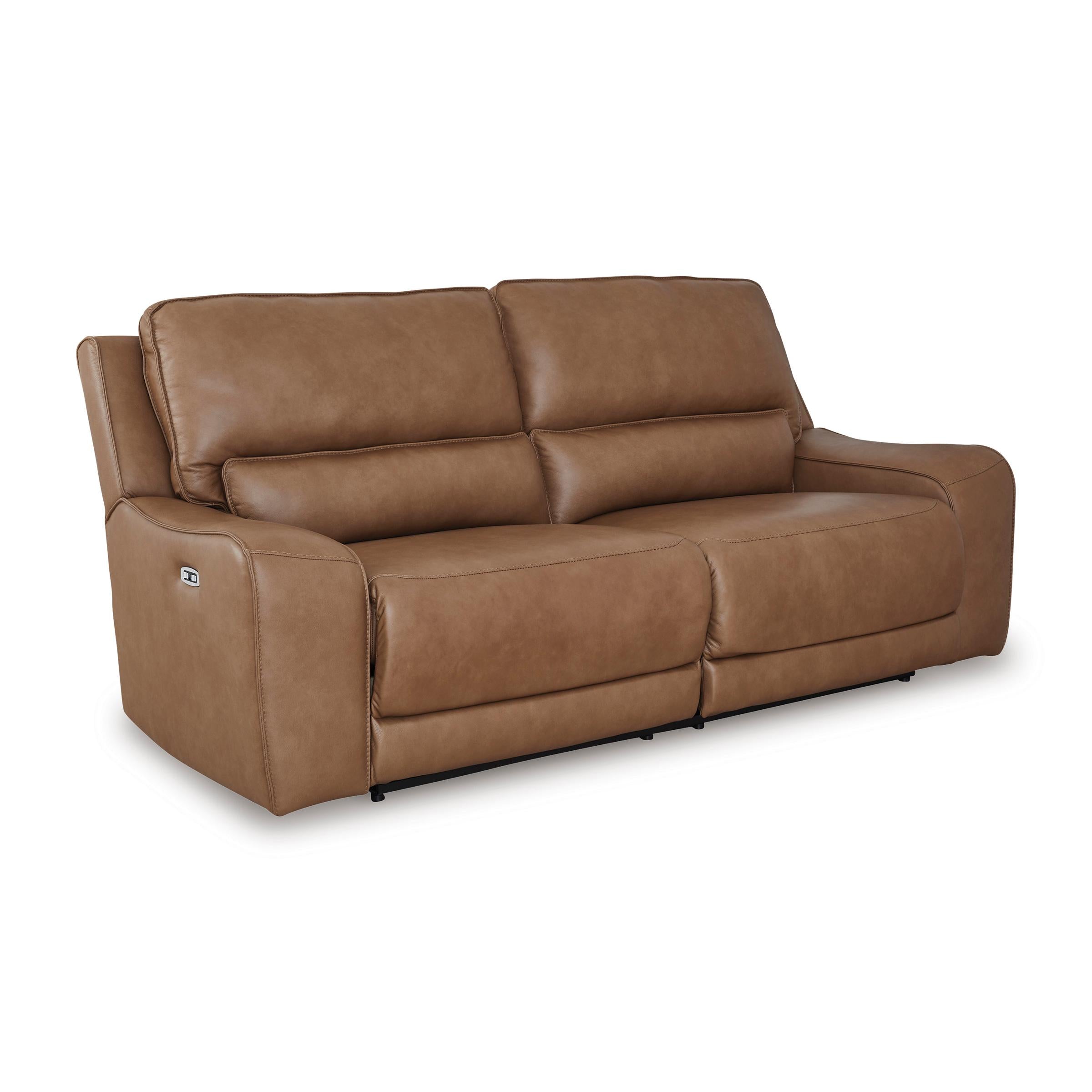 Manufacturer Color_Caramel --  Signature Design by Ashley DeepWakes Power Reclining Leather Match Sofa IMAGE 1