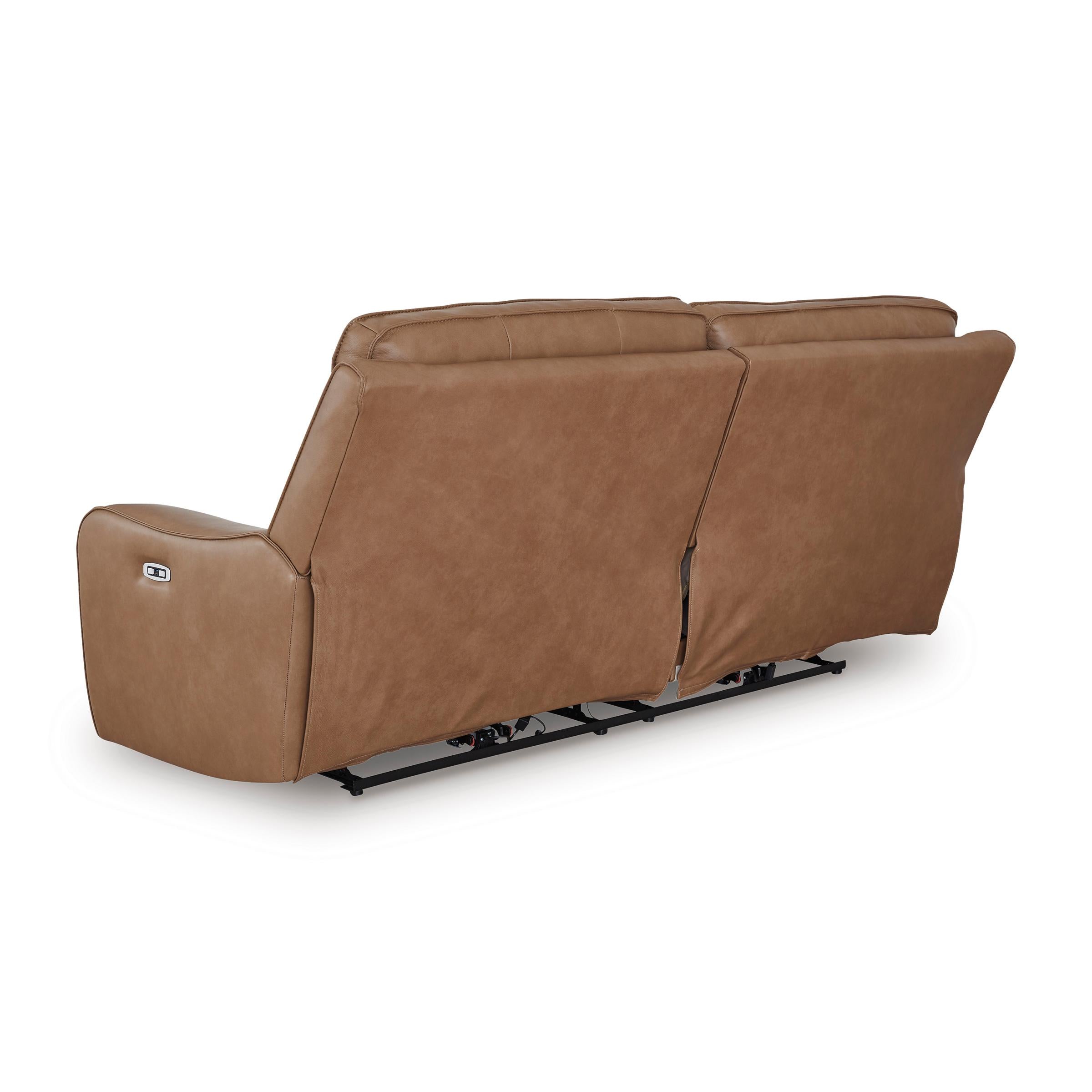  Manufacturer Color_Caramel --  Signature Design by Ashley DeepWakes Power Reclining Leather Match Sofa IMAGE 4