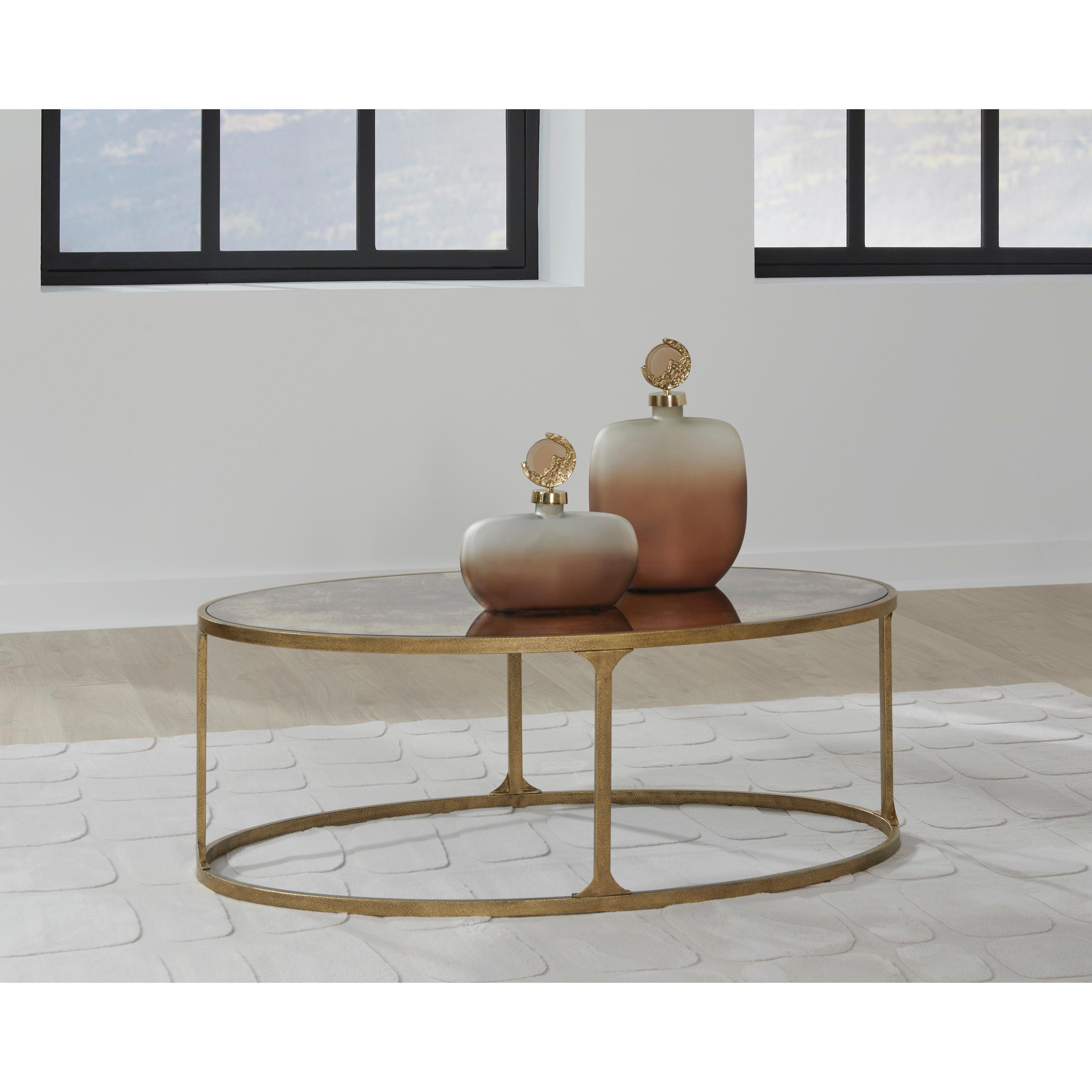  Signature Design by Ashley Korajane T399-0 Oval Cocktail Table IMAGE 4