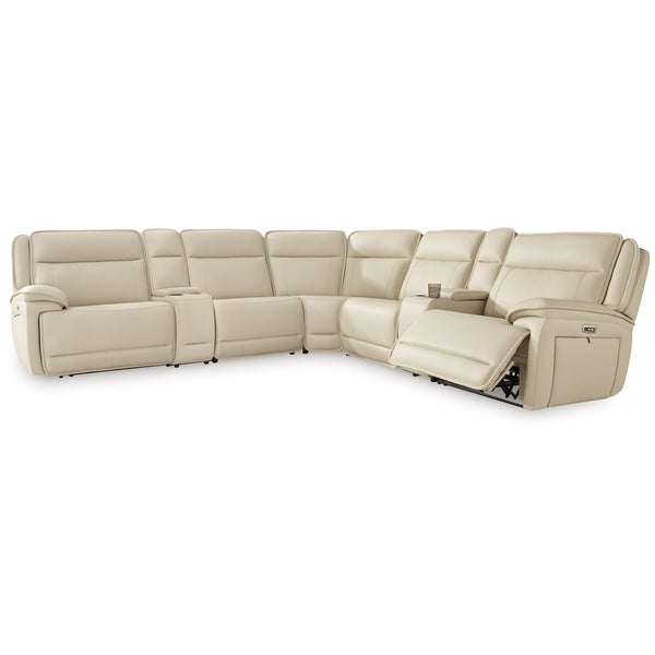 Signature Design by Ashley Double Deal U13001S9 7 pc Reclining Sectional with 2 Consoles