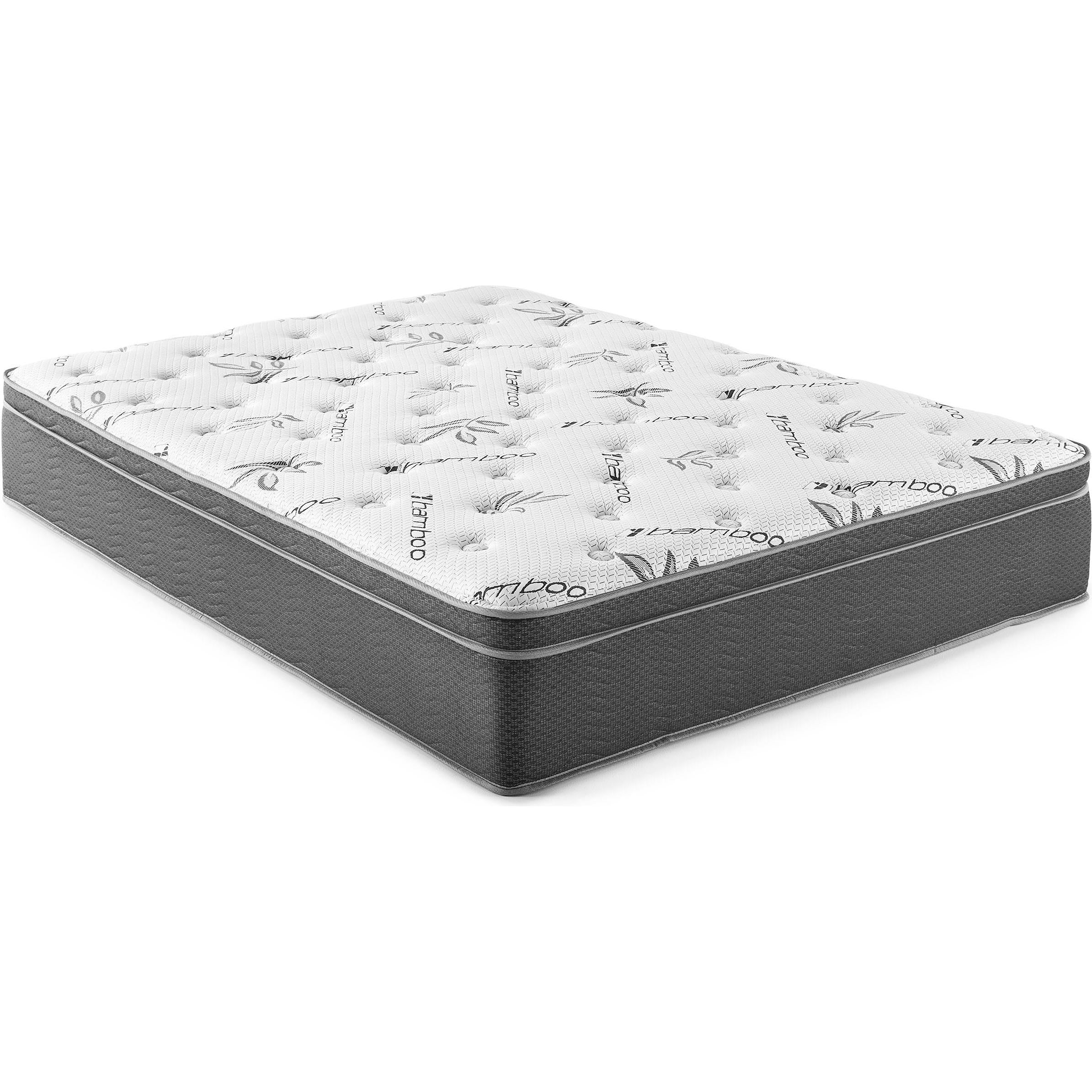  Size_Full --  Sommet 350363F 13" Full Bamboo Euro Top Memory Foam Hybrid Mattress IMAGE 1