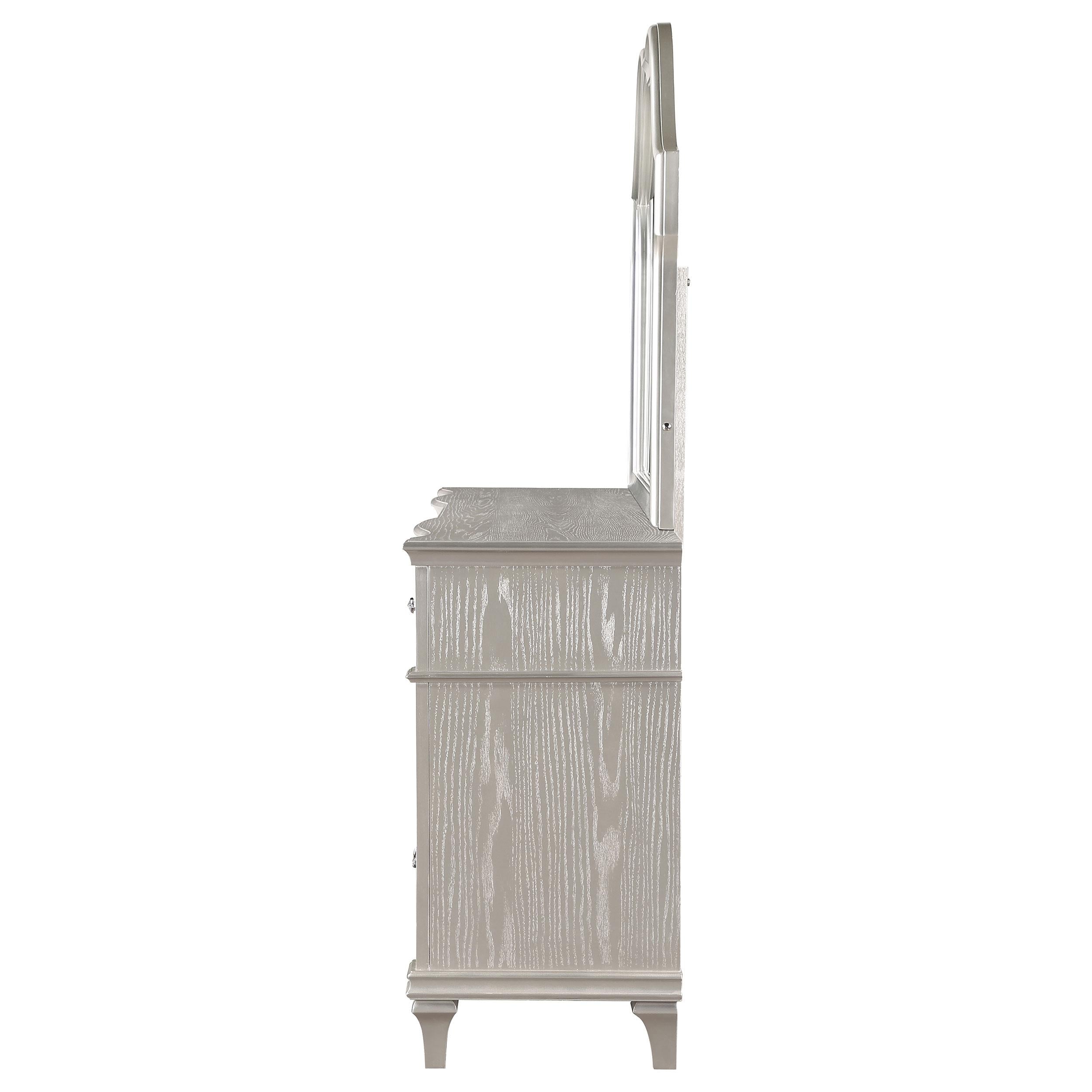  Coaster Furniture Evangeline 223393M 9-Drawer Dresser with Mirror - Silver Oak IMAGE 4