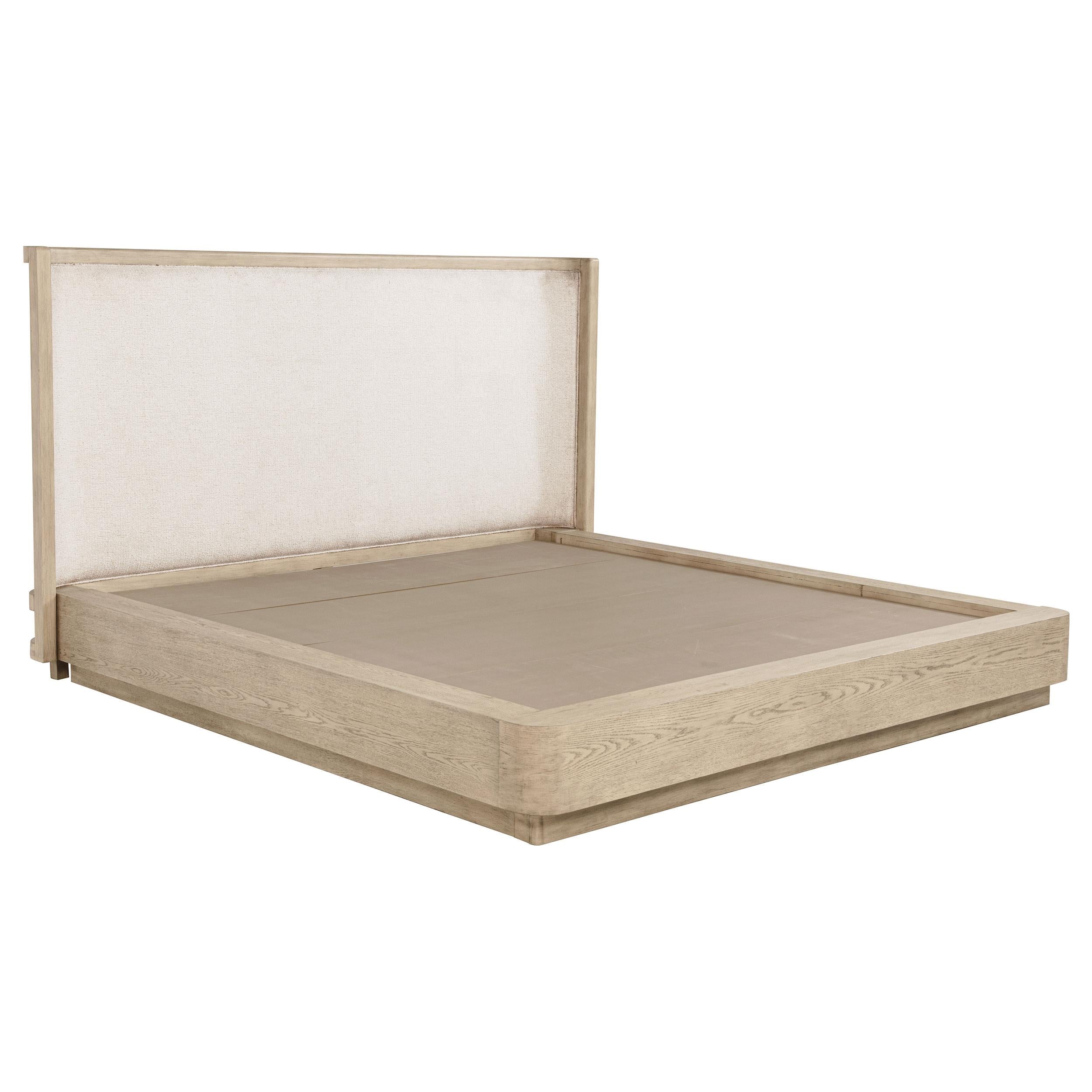  Size_King --  Kailani 225041KE 49-inch Eastern King Wingback Bed - Beige Oak IMAGE 1