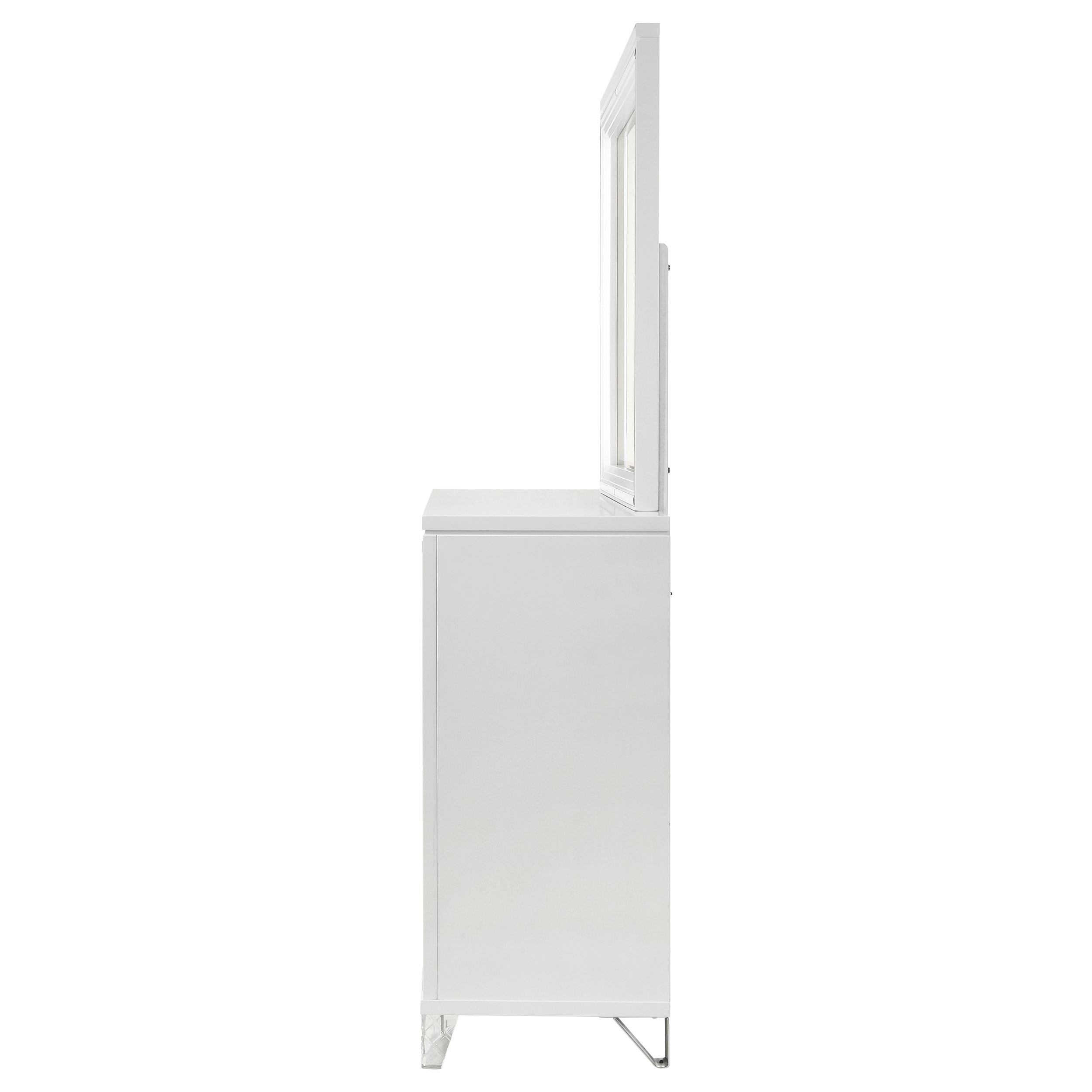  Coaster Furniture Marmore 224963M 9-Drawer Dresser and LED Mirror - White IMAGE 4