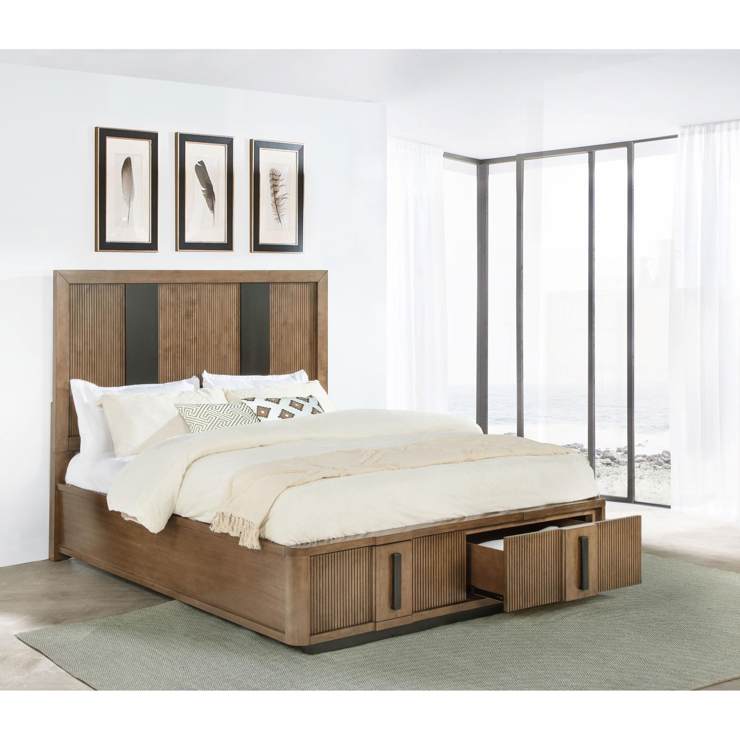  Size_Queen --  Coaster Furniture Terrace Panel Bed with Storage IMAGE 4