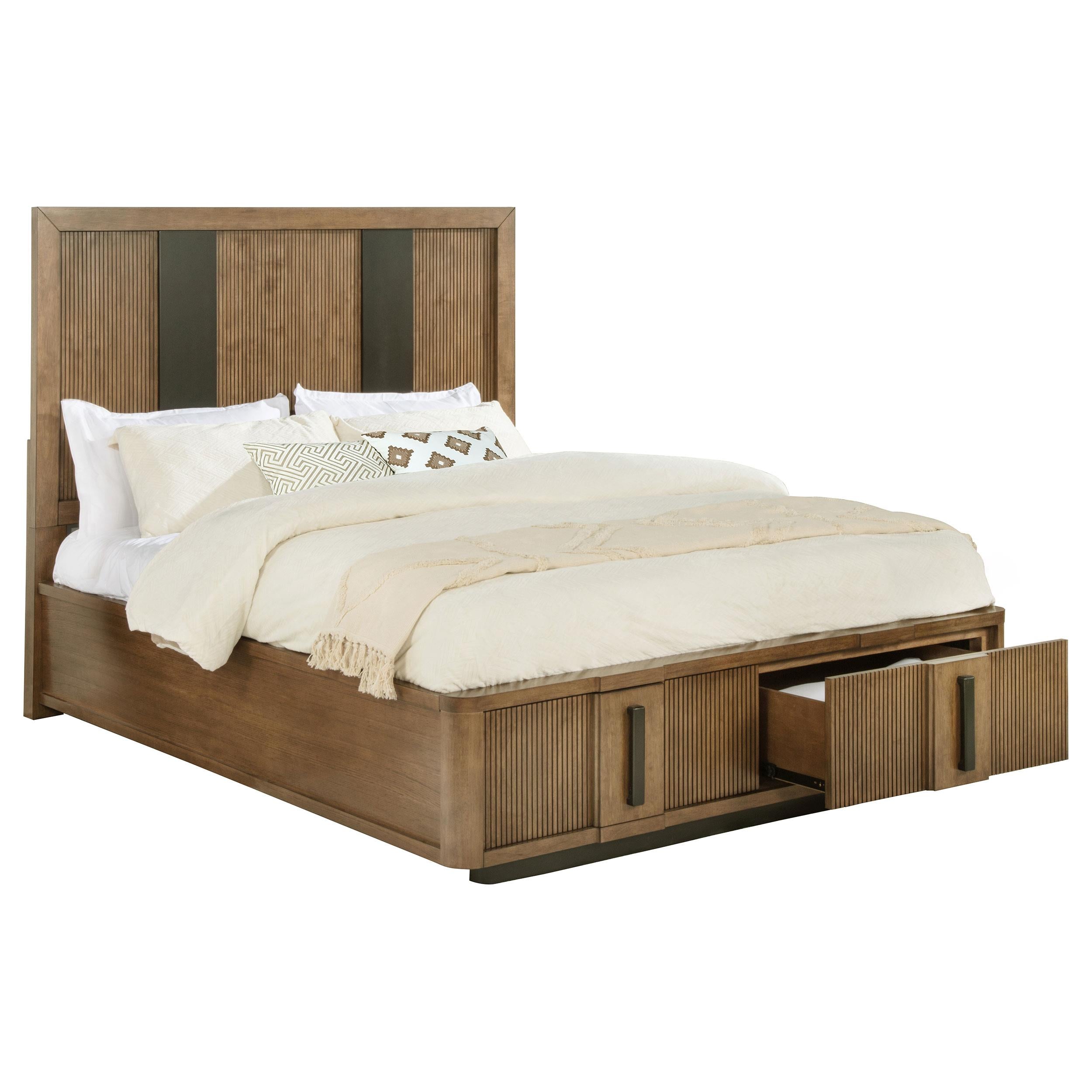  Size_California King --  Terrace 224900KW 2-Drawer California King Storage Bed - Ash Brown IMAGE 2
