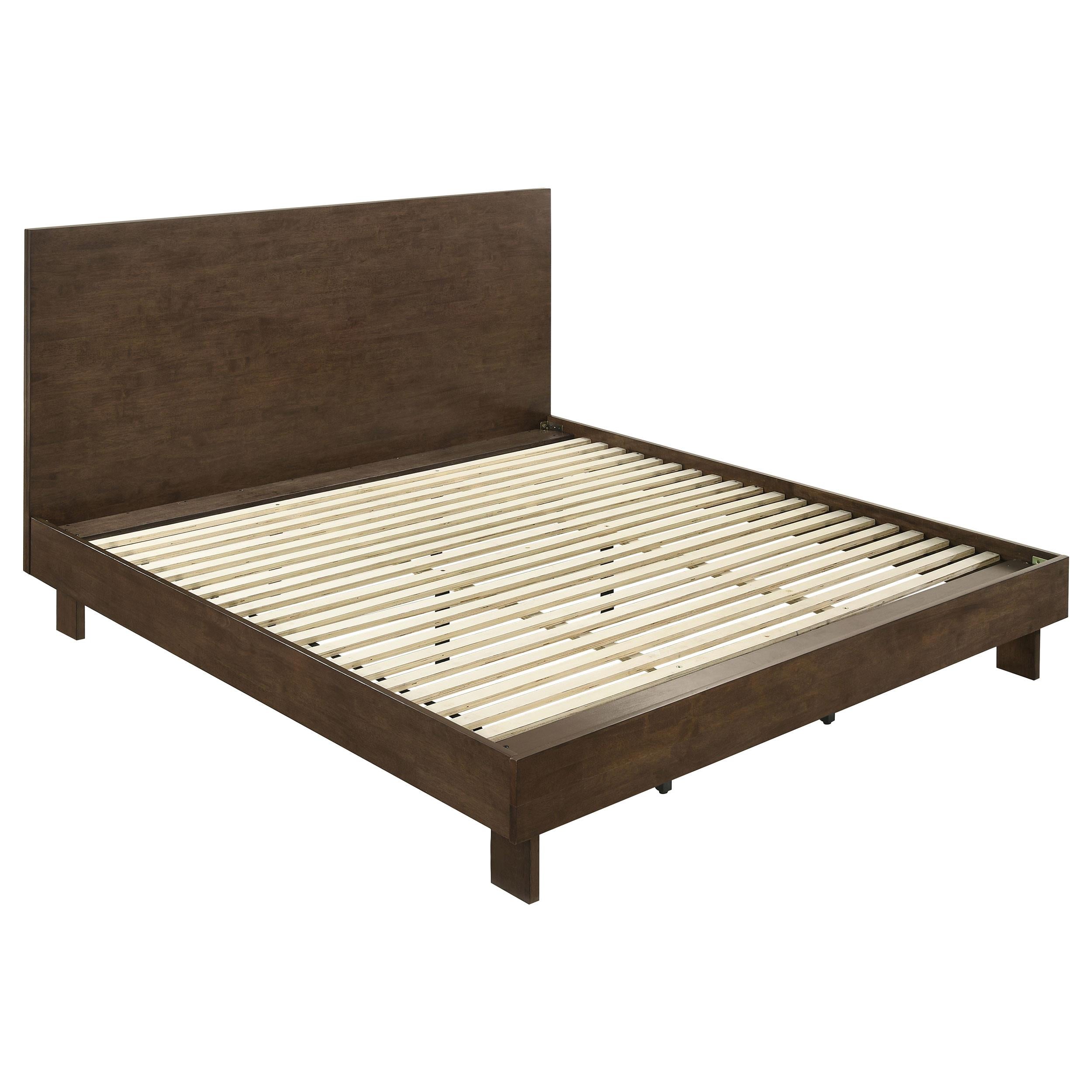  Size_King --  Glenwood 225011KE 48-inch Eastern King Platform Panel Bed - Warm Brown IMAGE 1