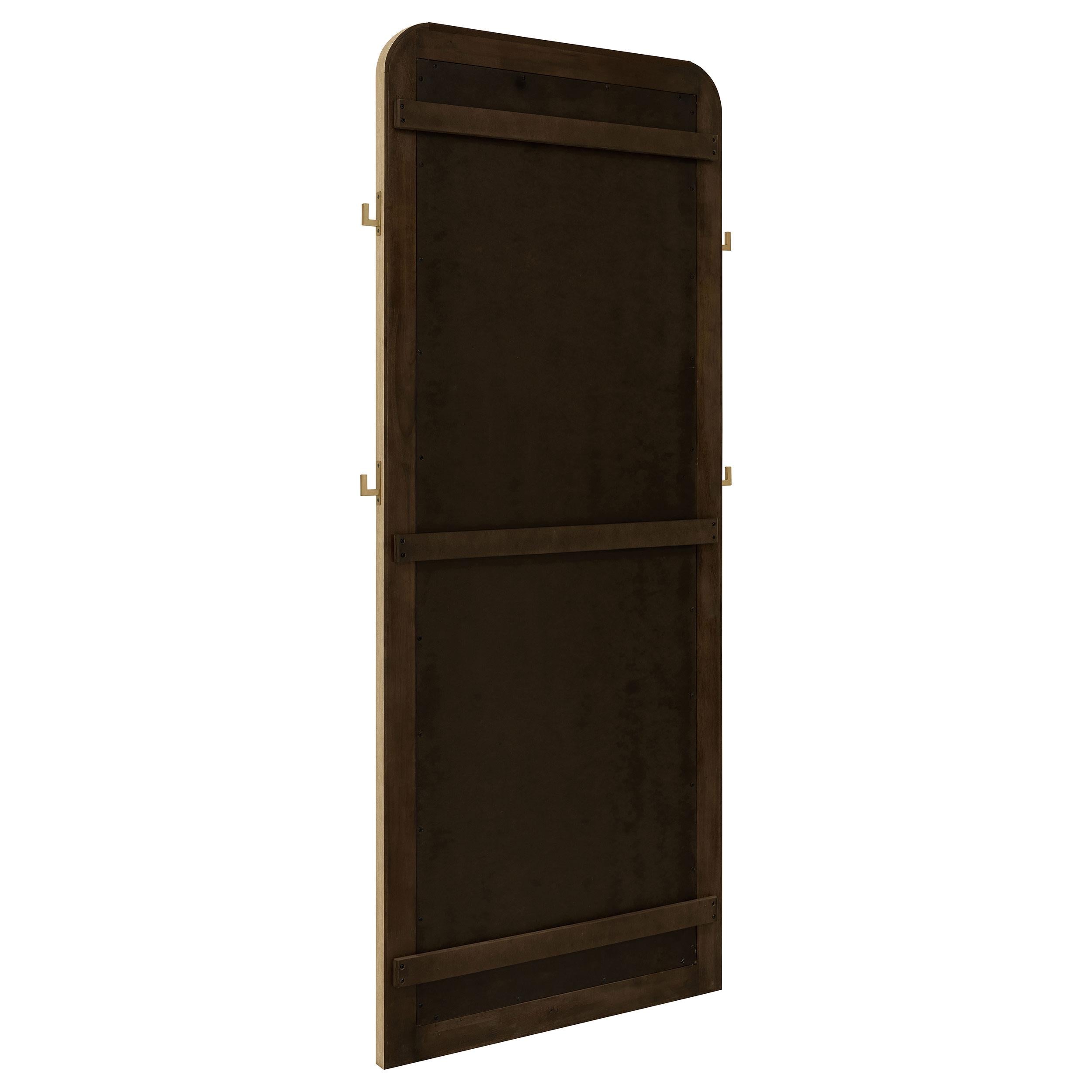  Coaster Furniture Arini 224309 Cane Weave Full Length Standing Floor Mirror - Sand Wash IMAGE 5