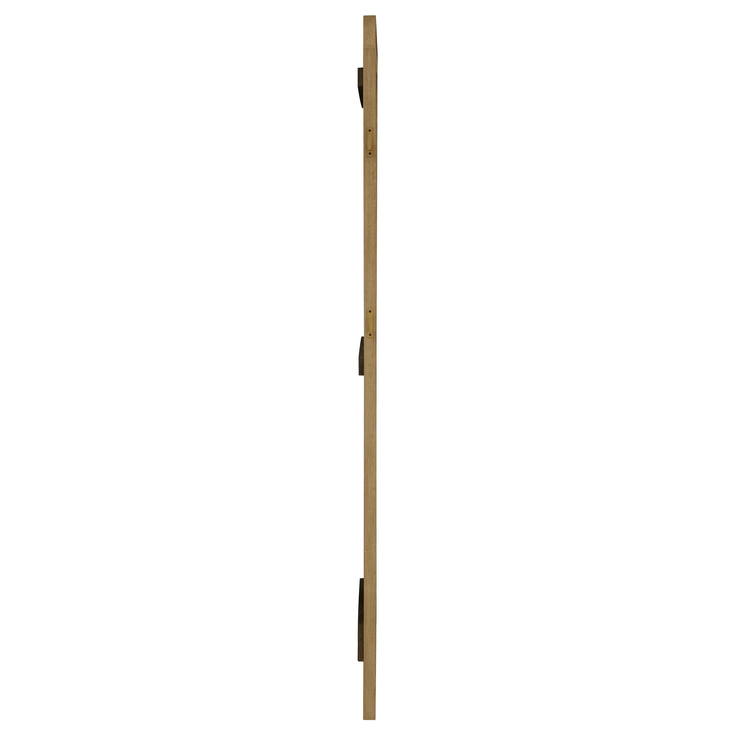 Coaster Furniture Arini 224309 Cane Weave Full Length Standing Floor Mirror - Sand Wash IMAGE 8