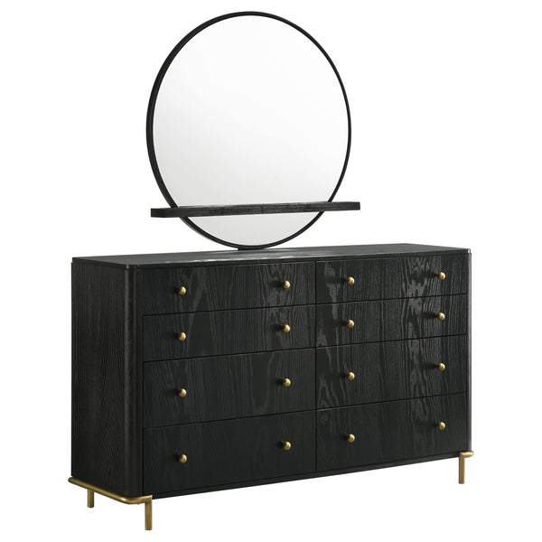Coaster Furniture Arini 224333M 8-Drawer Dresser with Mirror - Black