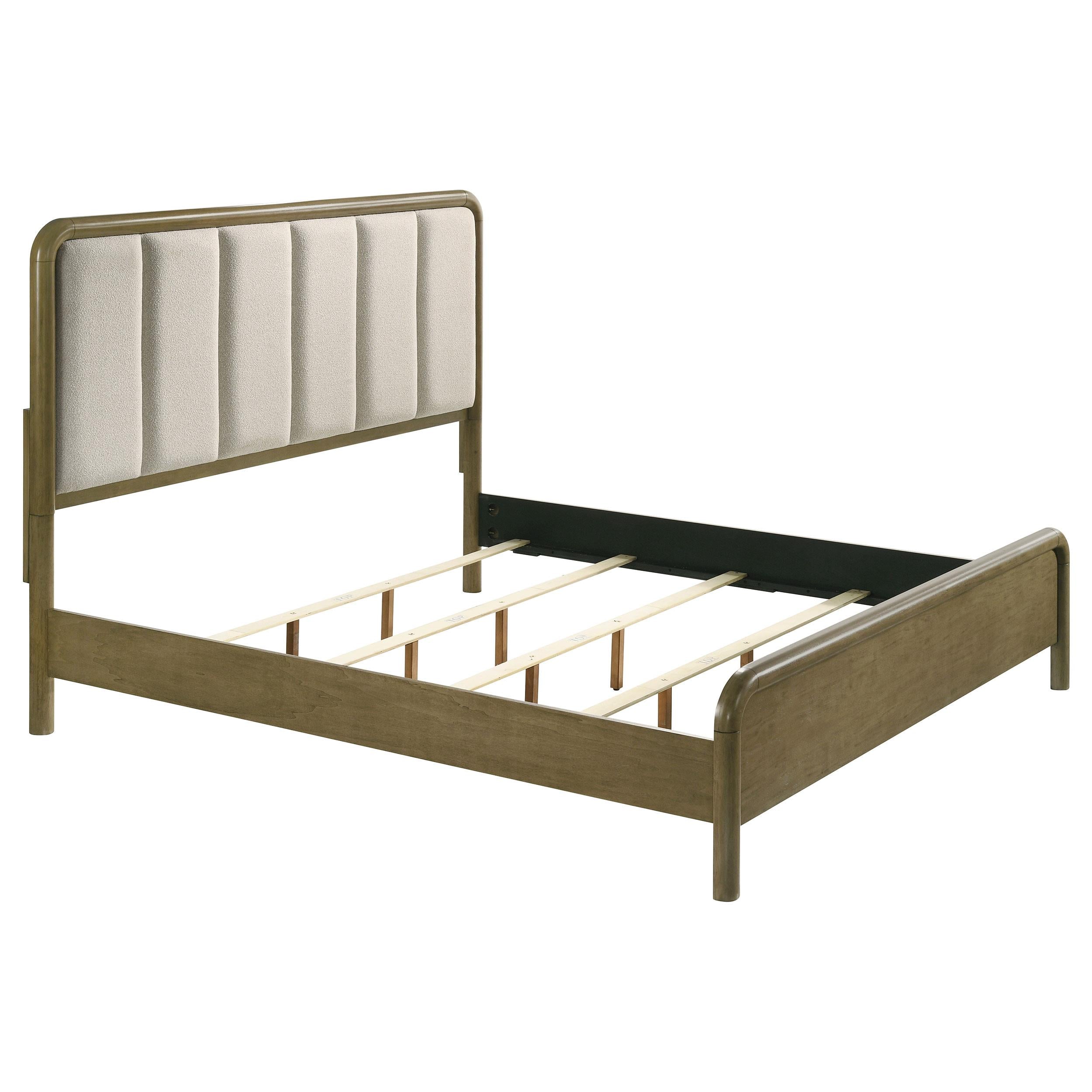  Coaster Furniture Amsbury 224271Q 59-inch Upholstered Queen Bed - Nutmeg IMAGE 1