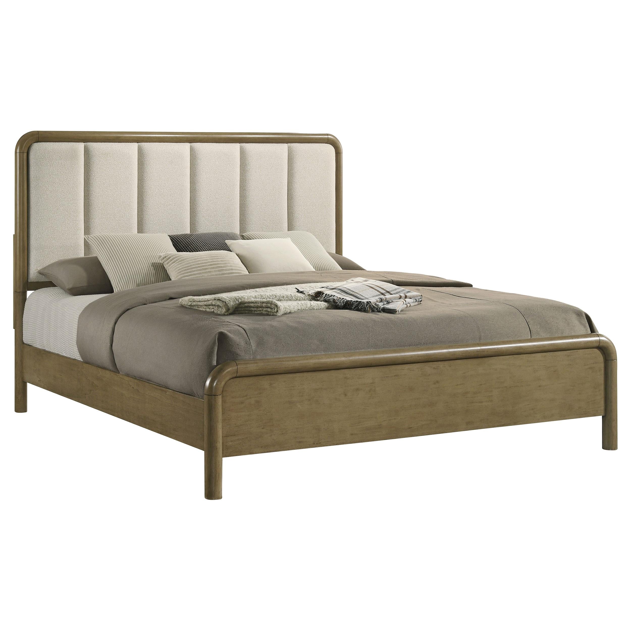  Coaster Furniture Amsbury 224271Q 59-inch Upholstered Queen Bed - Nutmeg IMAGE 2