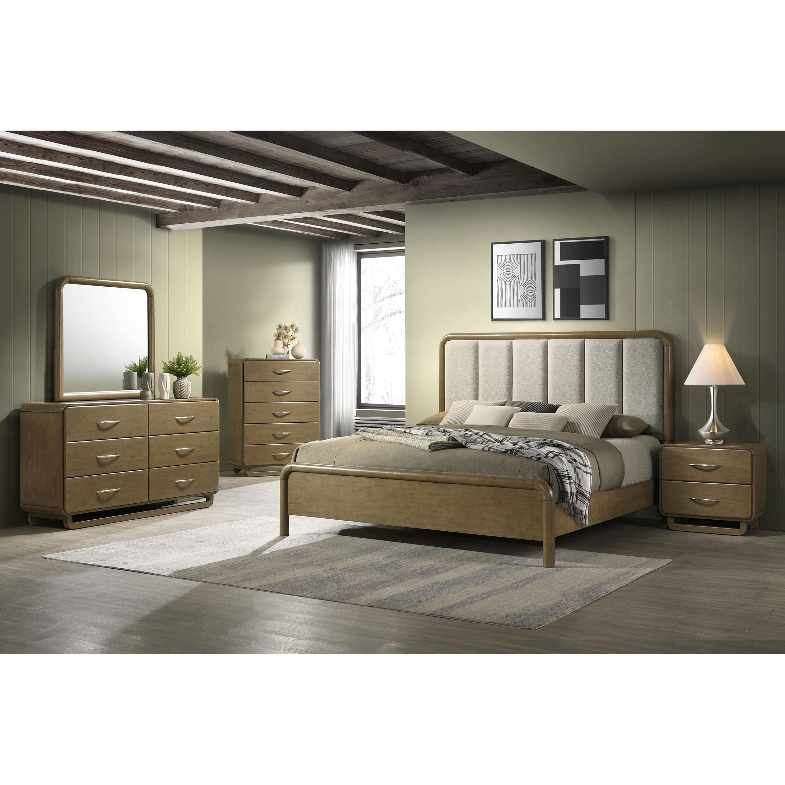  Coaster Furniture Amsbury 224271Q 59-inch Upholstered Queen Bed - Nutmeg IMAGE 5