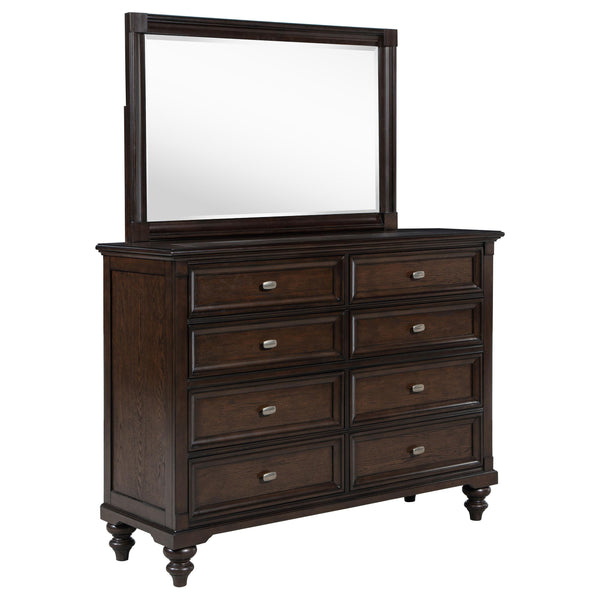 Coaster Furniture Andover 223633M 8-Drawer Dresser and Mirror - Dark Oak