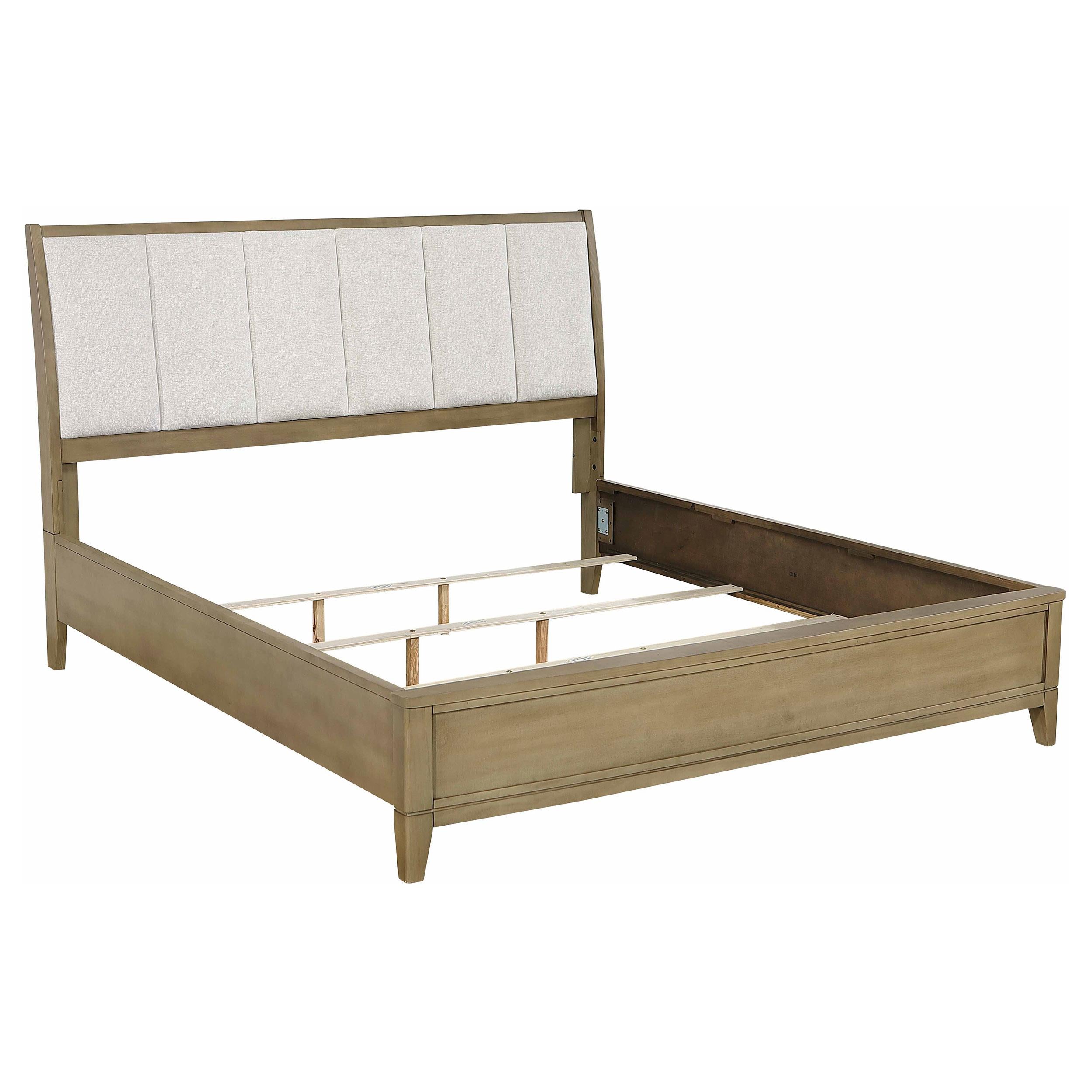  Size_King --  Granada 224921KE Upholstered Eastern King Panel Bed - Natural Pine IMAGE 1