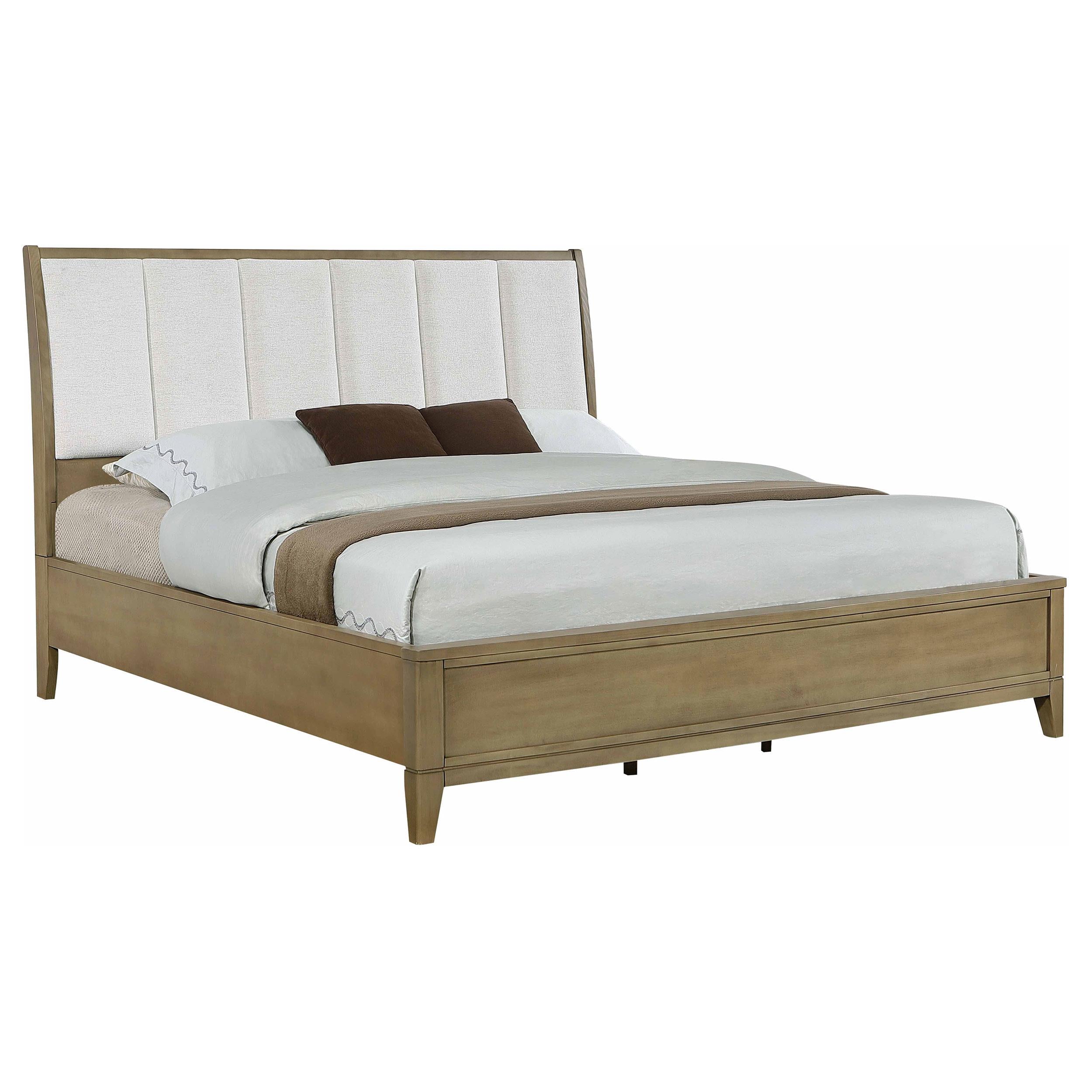  Size_King --  Granada 224921KE Upholstered Eastern King Panel Bed - Natural Pine IMAGE 2