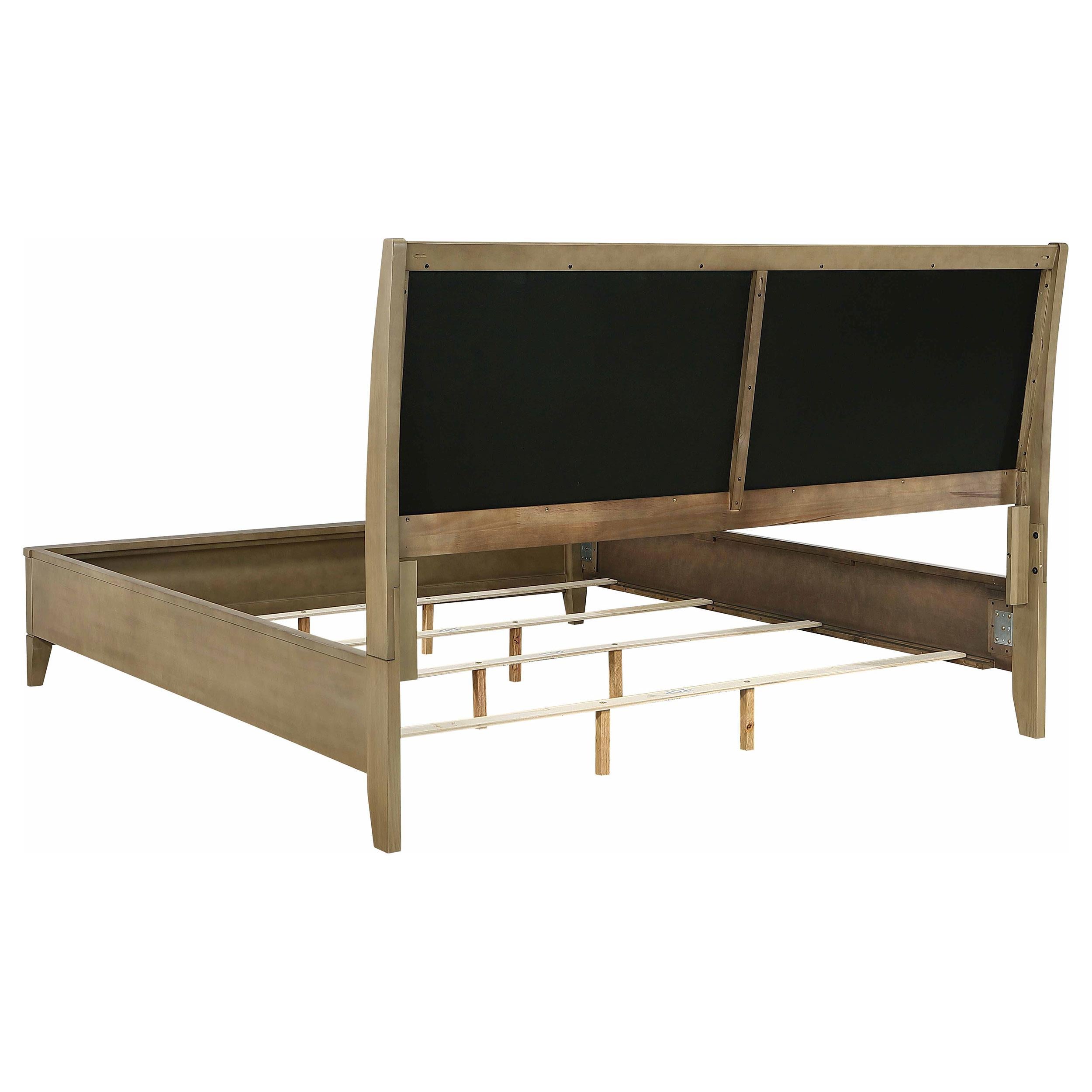  Size_King --  Granada 224921KE Upholstered Eastern King Panel Bed - Natural Pine IMAGE 8