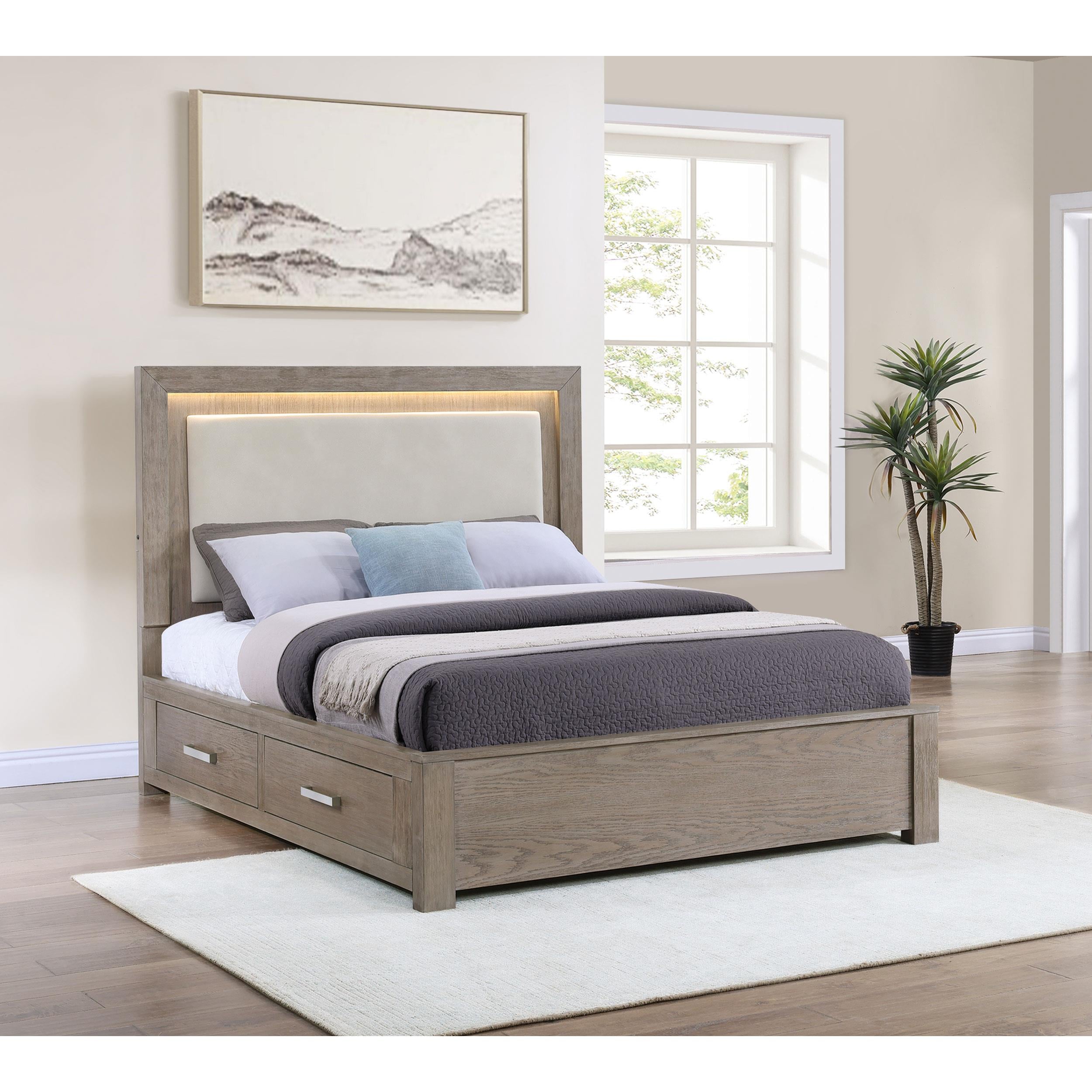 Size_Queen --  Coaster Furniture Kenora Panel Bed with Storage IMAGE 8