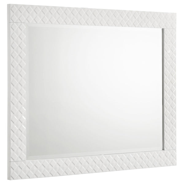 Coaster Furniture Ives 224944 Dresser Mirror - White High Gloss