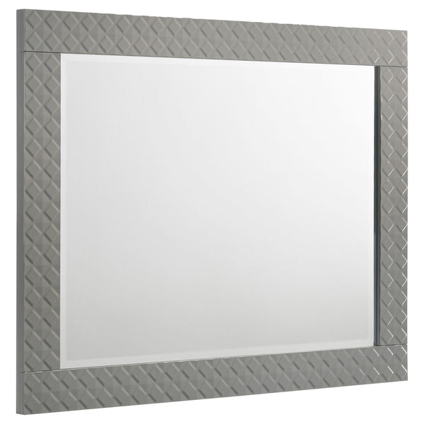 Coaster Furniture Ives 224974 Dresser Mirror - Grey High Gloss