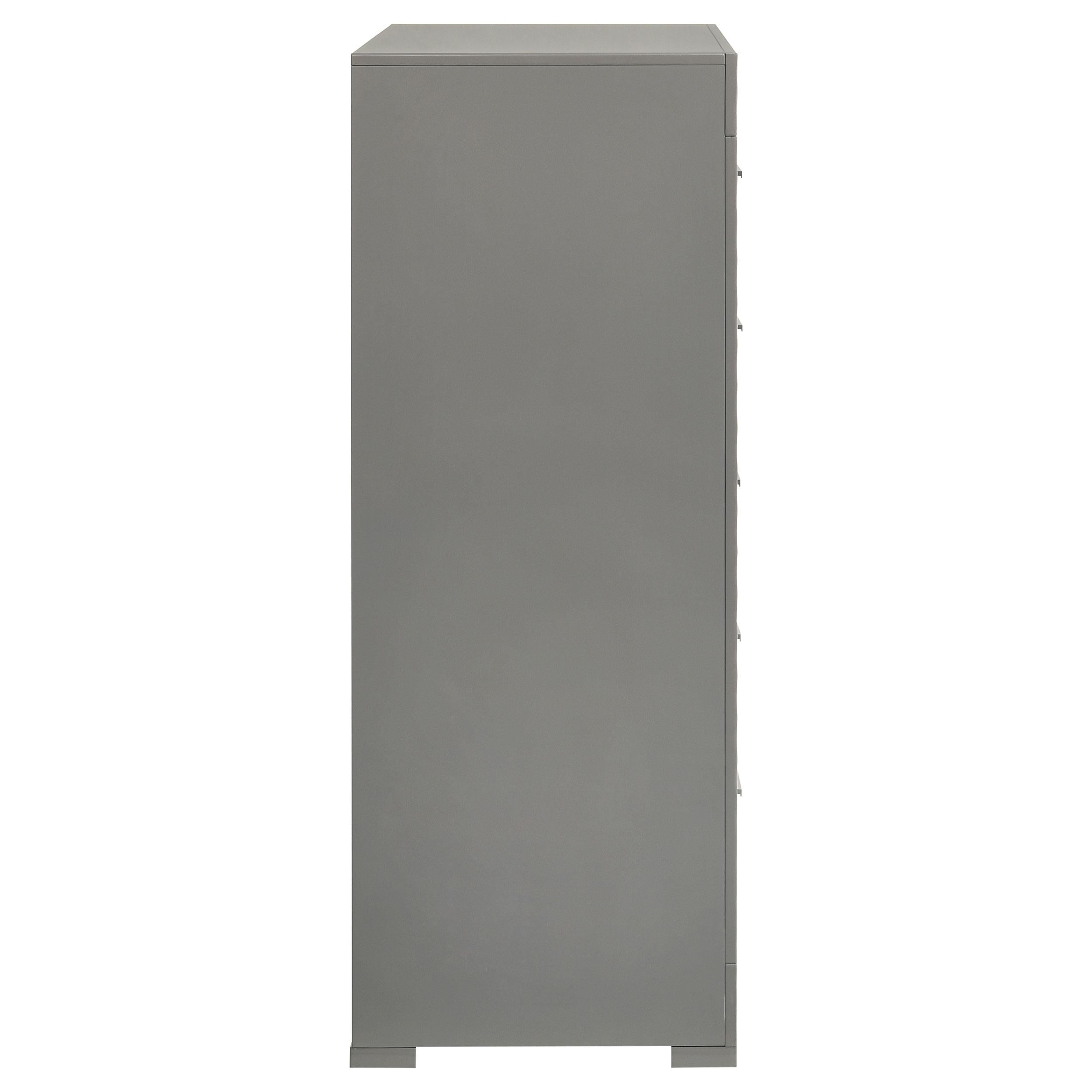  Coaster Furniture Ives 224975 5-Drawer Bedroom Chest of Drawers - Grey High Gloss IMAGE 8