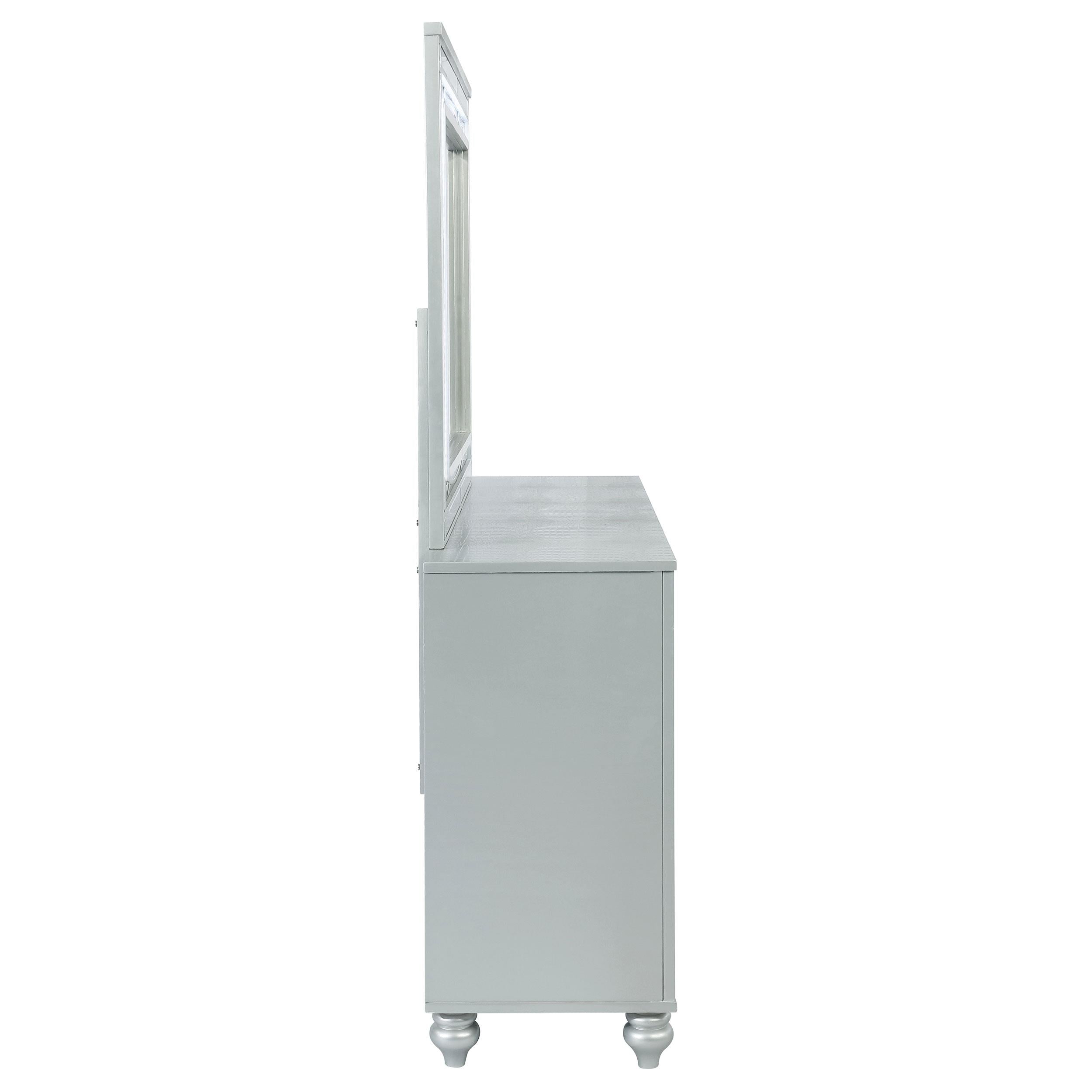  Coaster Furniture Gunnison 223213M 6-Drawer Dresser with Mirror - Silver Metallic IMAGE 8
