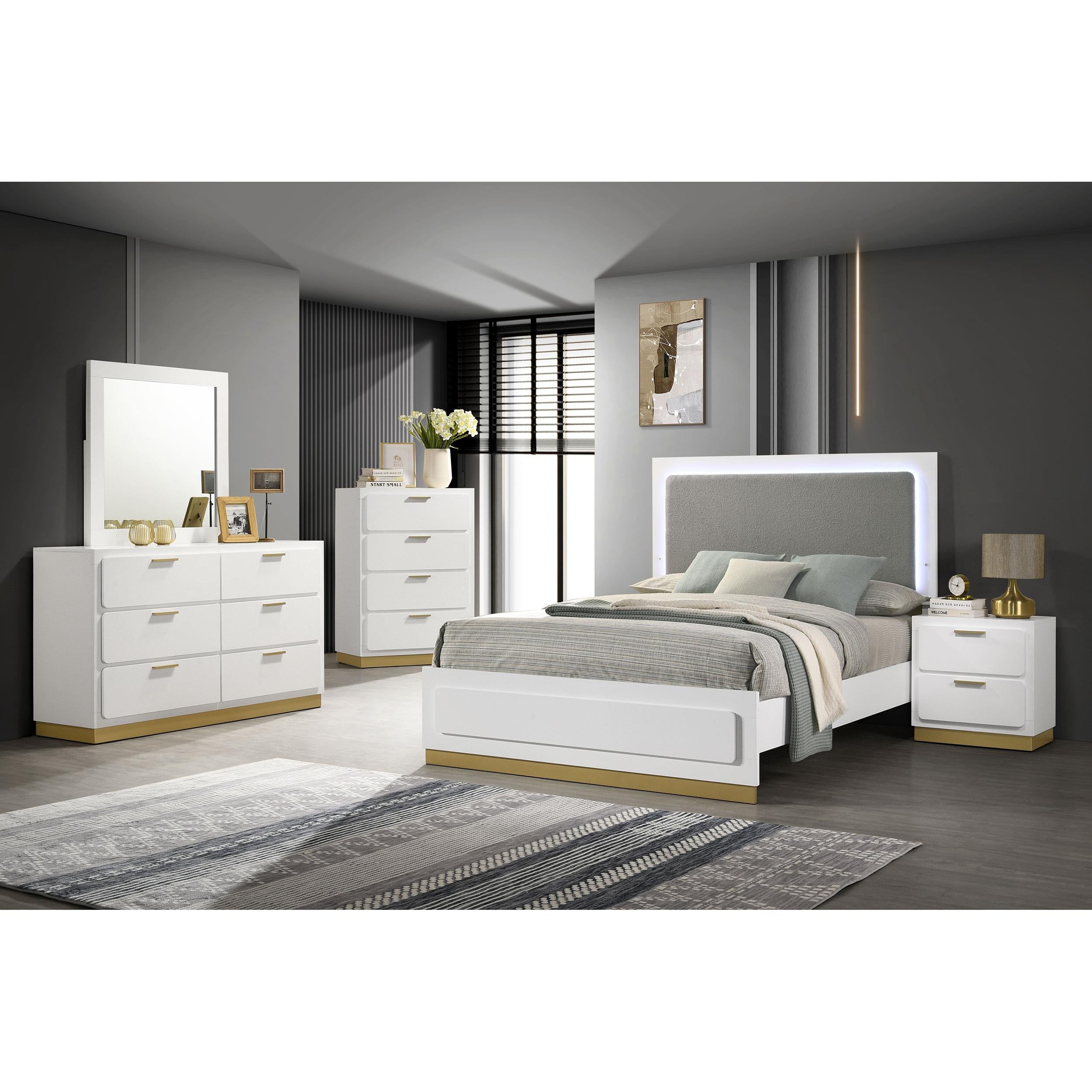  Coaster Furniture Caraway 224773M 6-Drawer Dresser with Mirror - White IMAGE 10