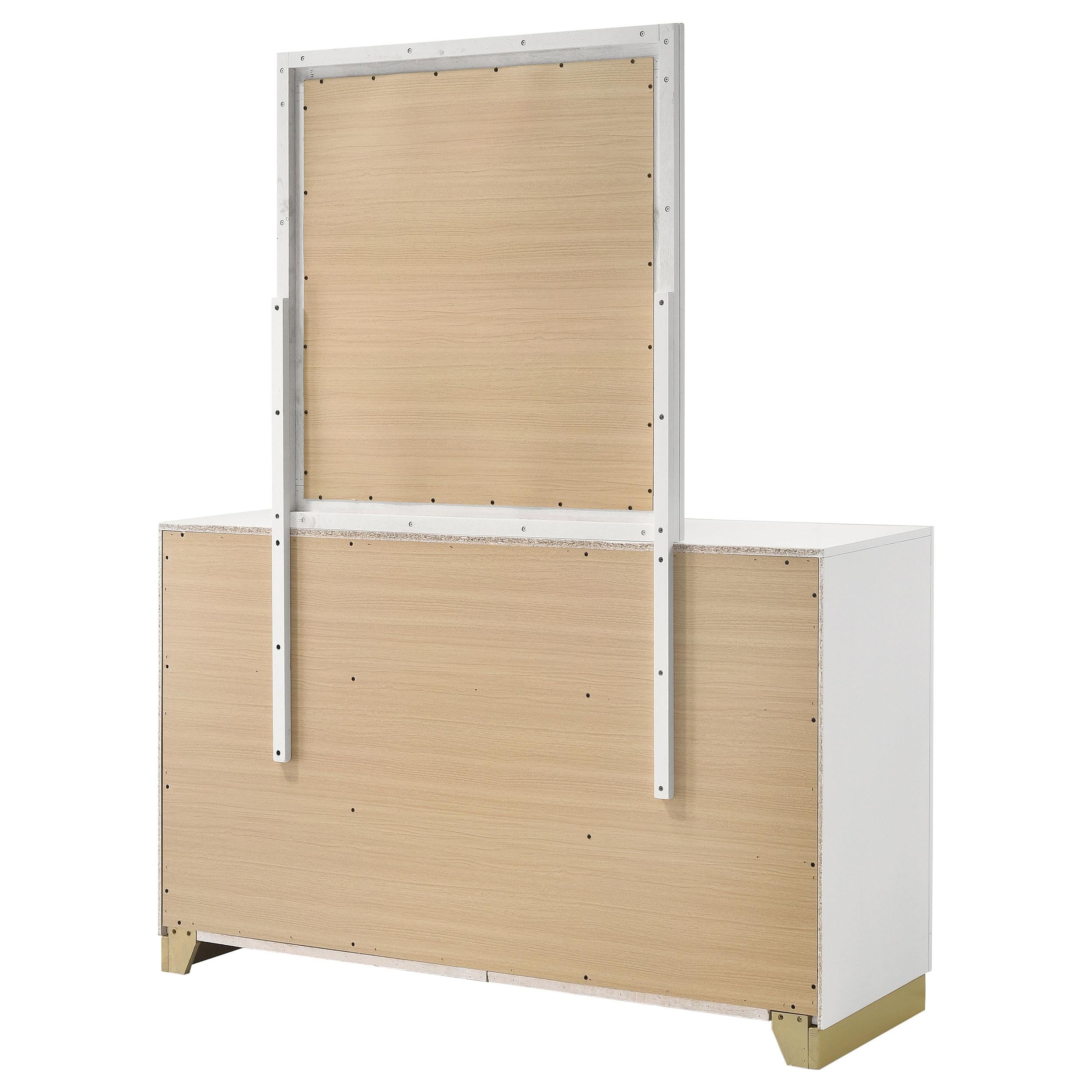  Coaster Furniture Caraway 224773M 6-Drawer Dresser with Mirror - White IMAGE 7