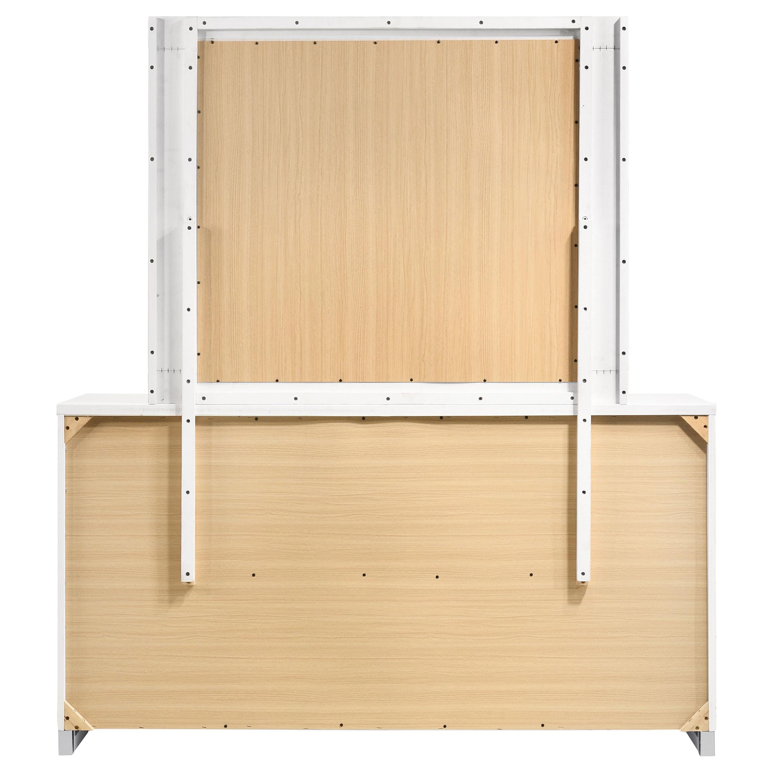  Coaster Furniture Felicity 203503M 6-Drawer Wood Dresser with Mirror - White High Gloss IMAGE 6