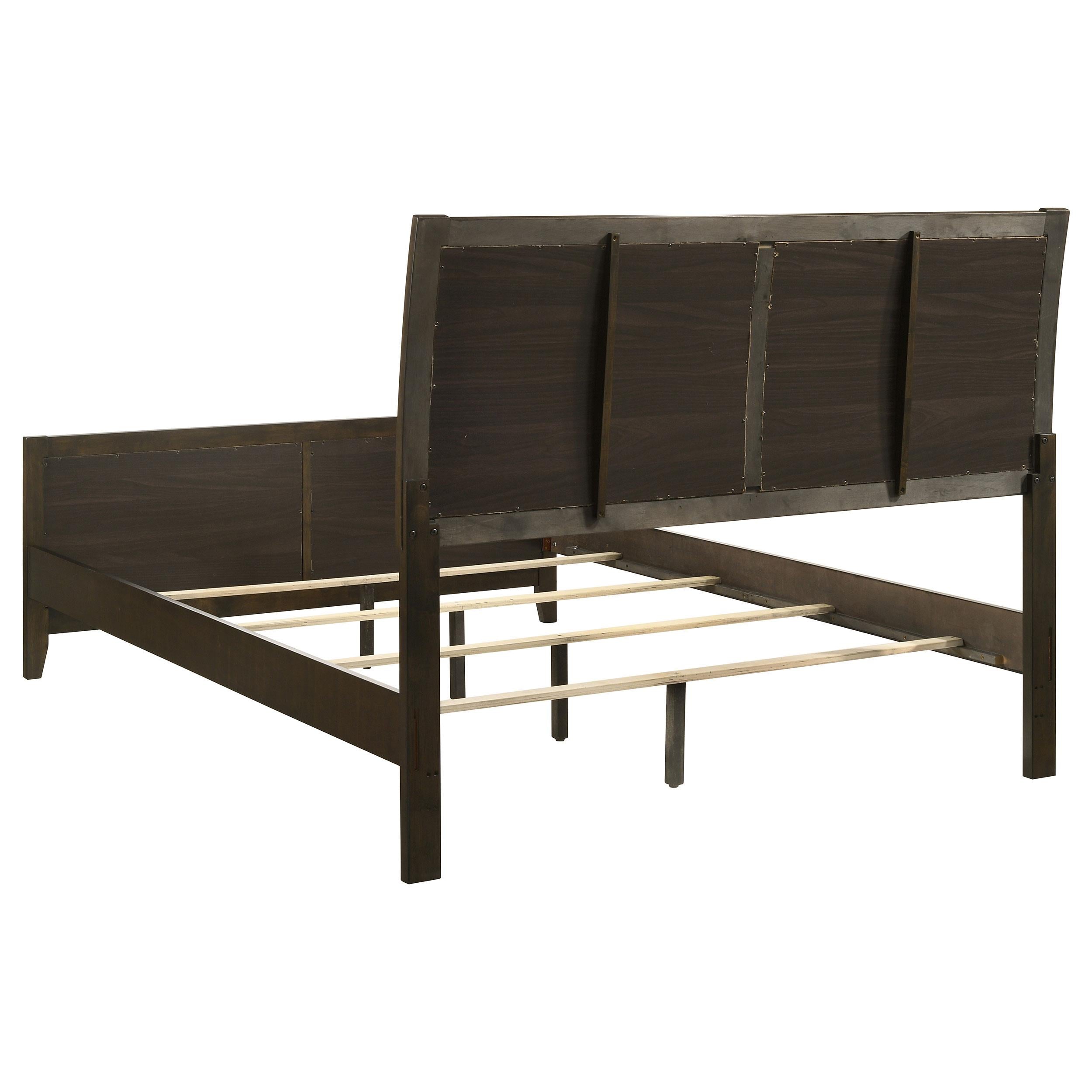  Size_Queen --  Wilkes 224421Q 51-inch Upholstered Queen Bed - Dark Cocoa IMAGE 3
