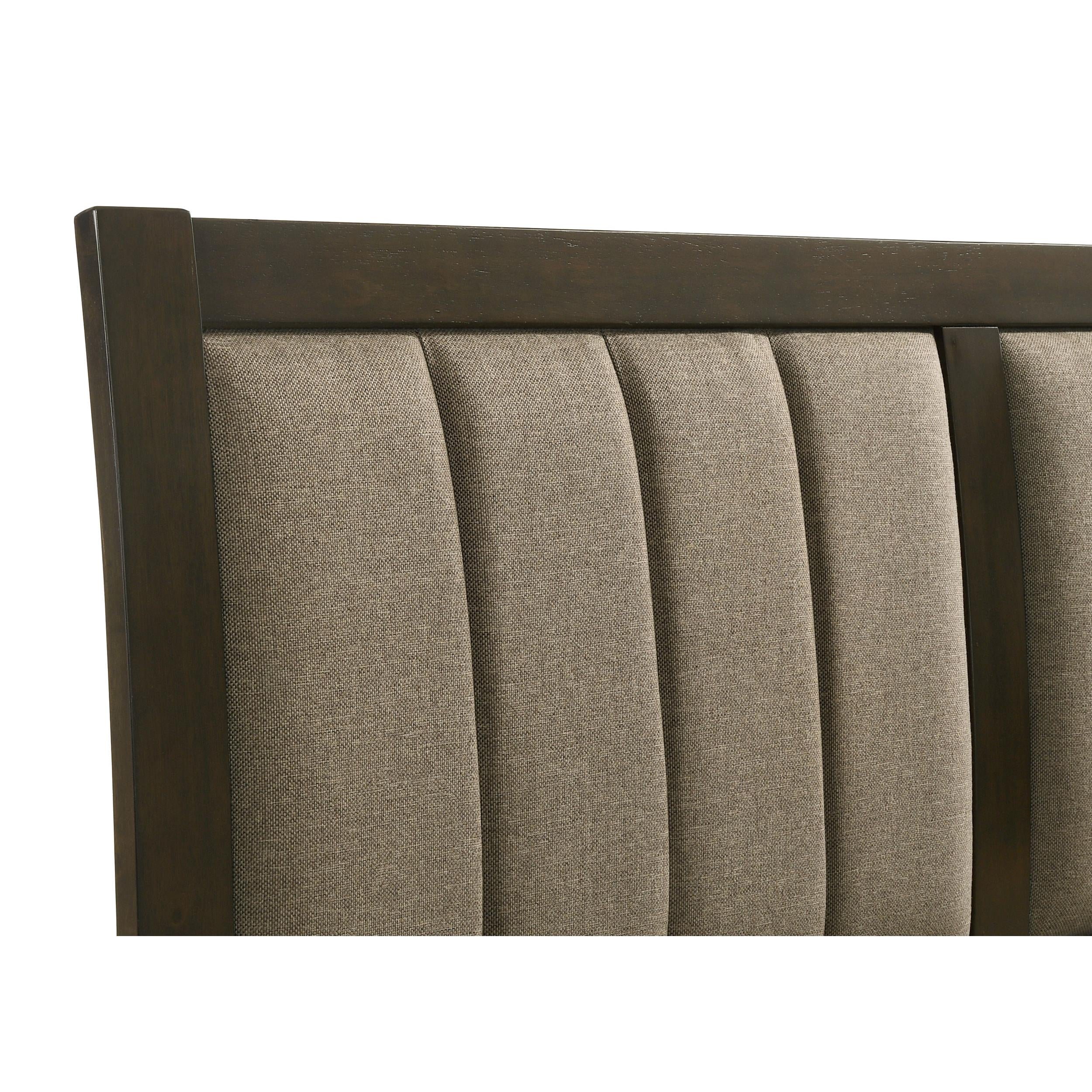  Size_Queen --  Wilkes 224421Q 51-inch Upholstered Queen Bed - Dark Cocoa IMAGE 6