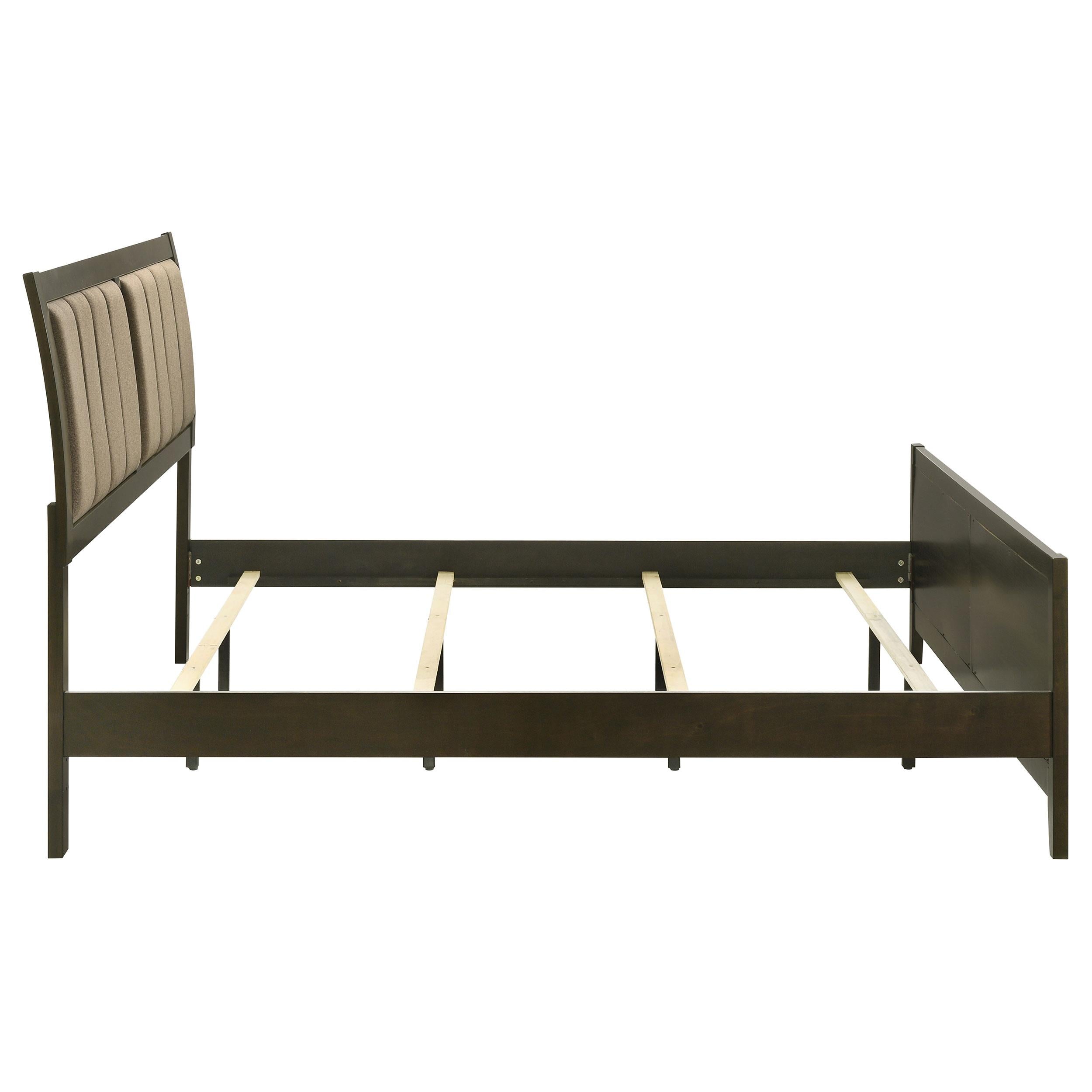  Size_King --  Wilkes 224421KE 51-inch Upholstered Eastern King Bed - Dark Cocoa IMAGE 5