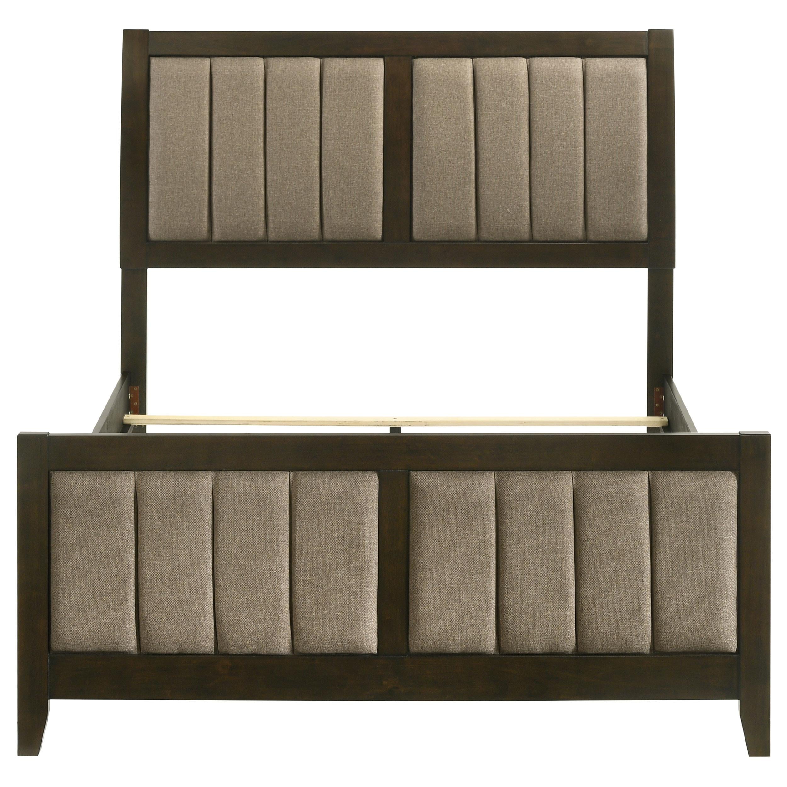  Size_Full --  Wilkes 224421F 51-inch Upholstered Full Bed - Dark Cocoa IMAGE 3