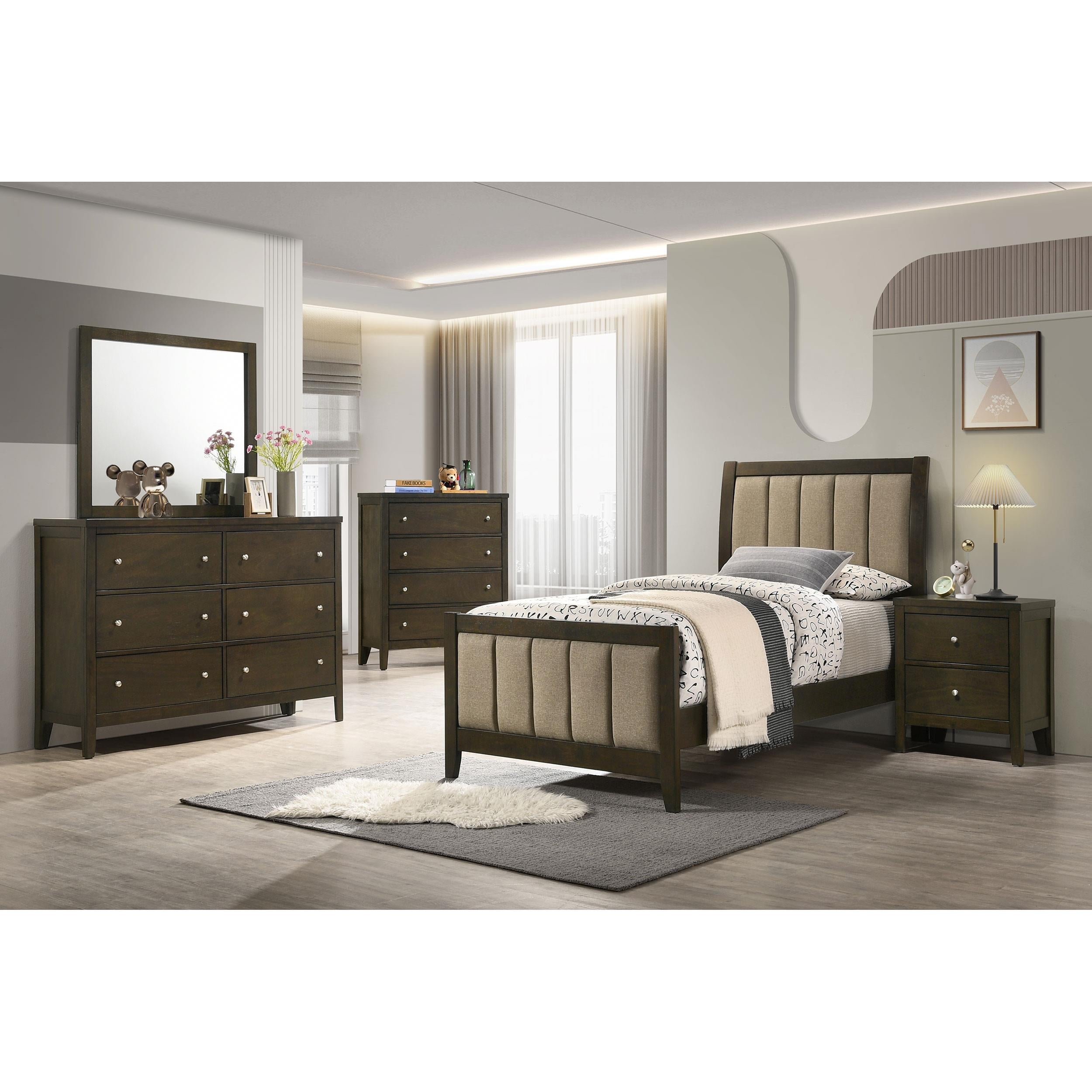  Size_Twin --  Coaster Furniture Wilkes Upholstered Panel Bed IMAGE 5