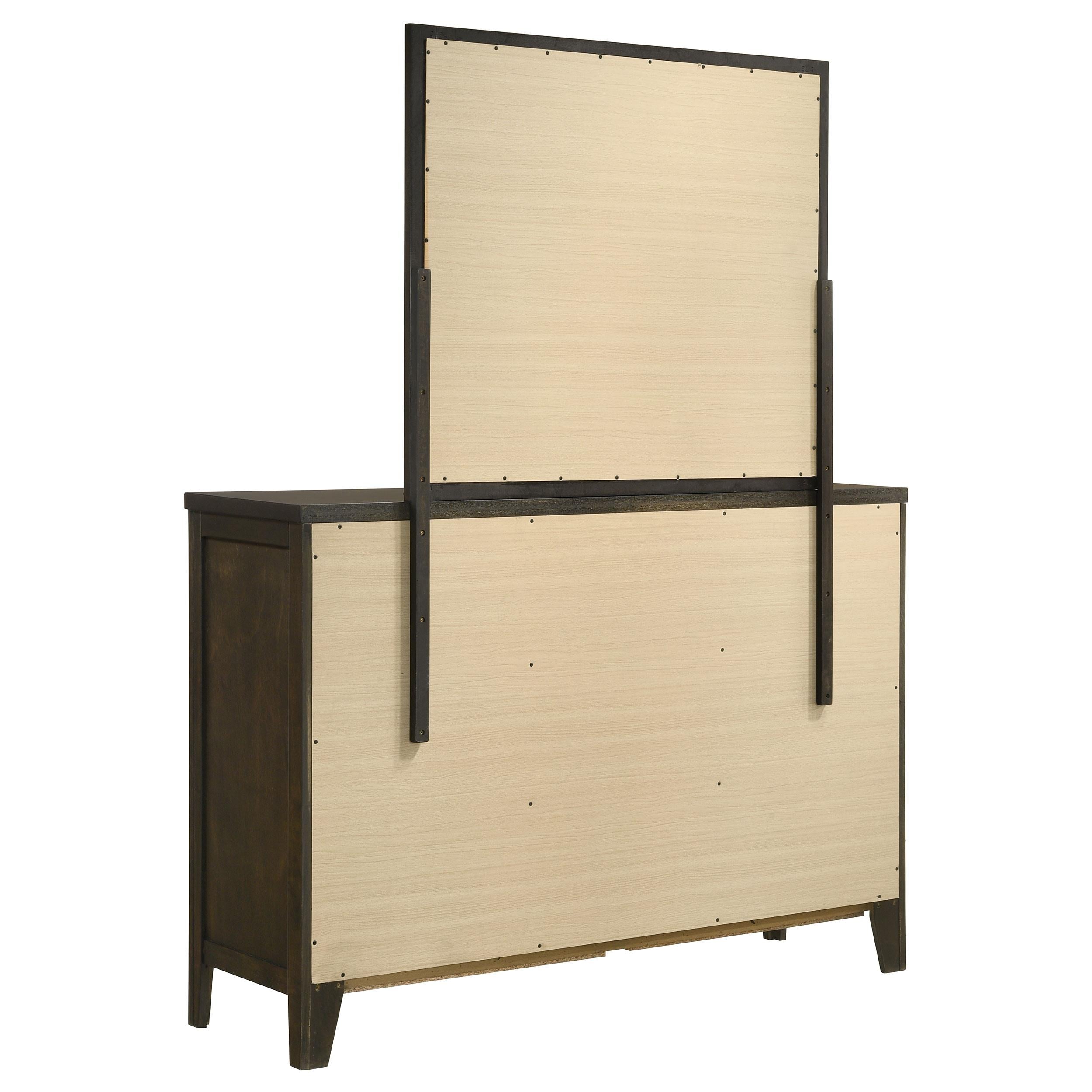  Coaster Furniture Wilkes 224423M 6-Drawer Dresser and Mirror - Dark Cocoa IMAGE 5