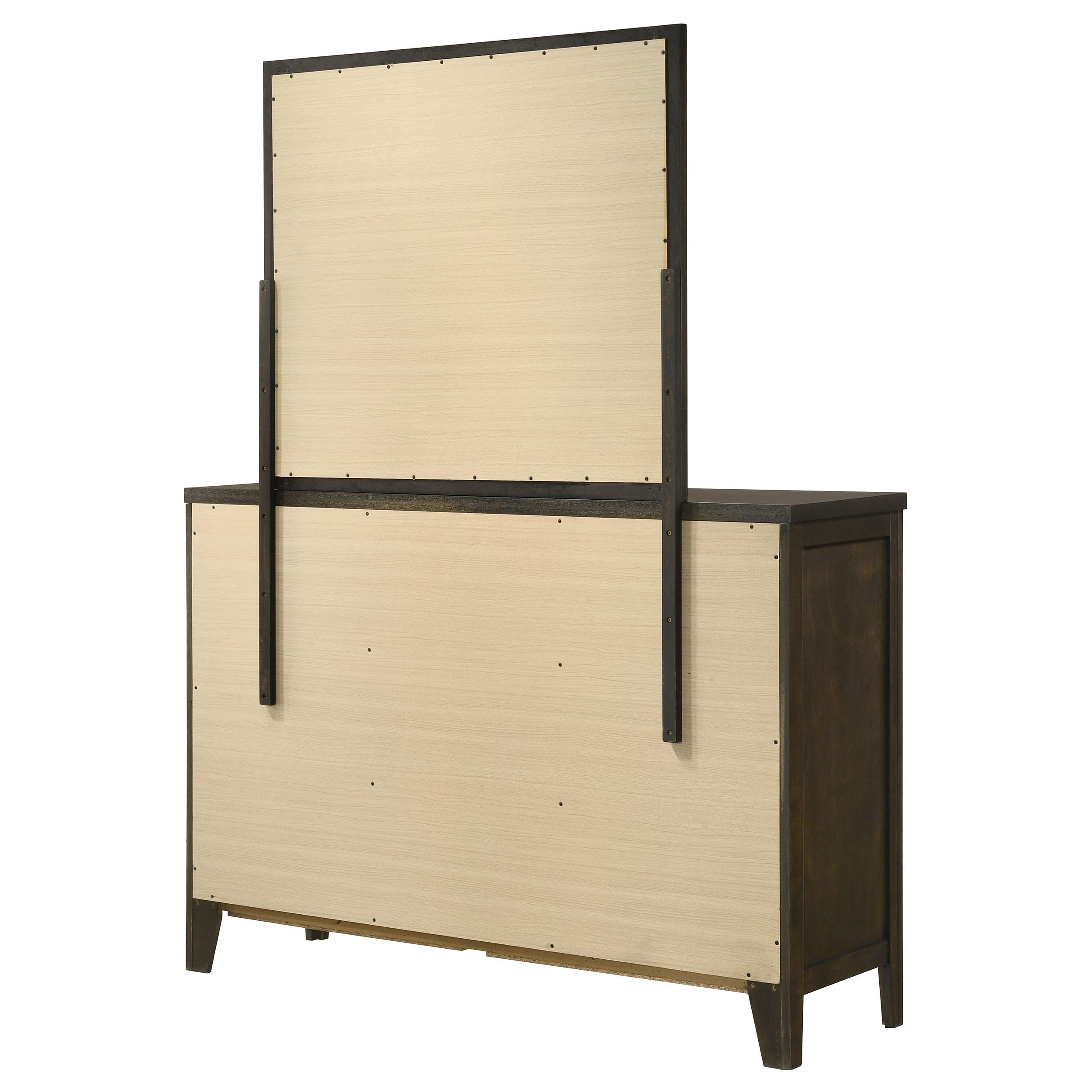  Coaster Furniture Wilkes 224423M 6-Drawer Dresser and Mirror - Dark Cocoa IMAGE 7