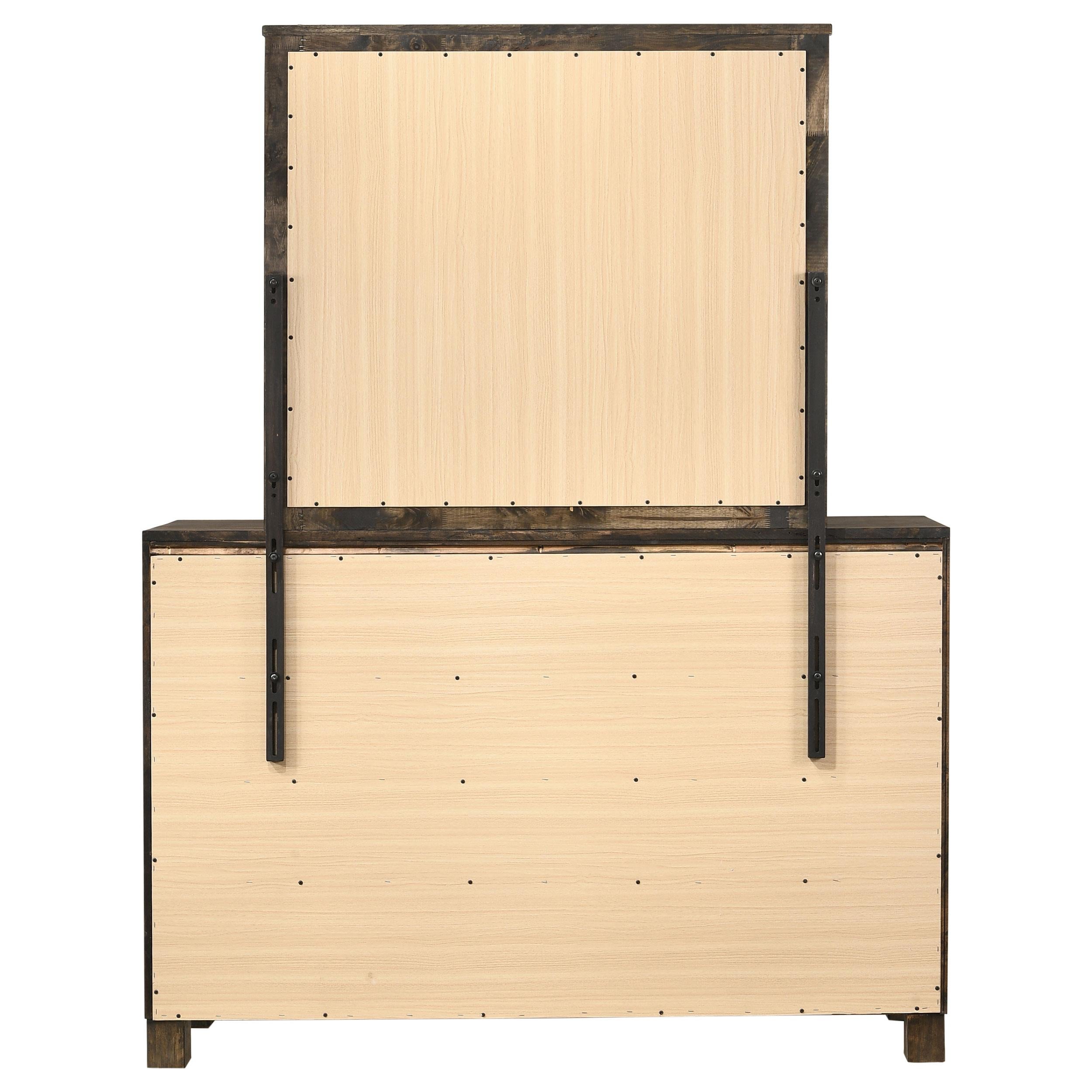  Coaster Furniture Woodmont 222633M 8-Drawer Dresser with Mirror - Rustic Golden Brown IMAGE 6
