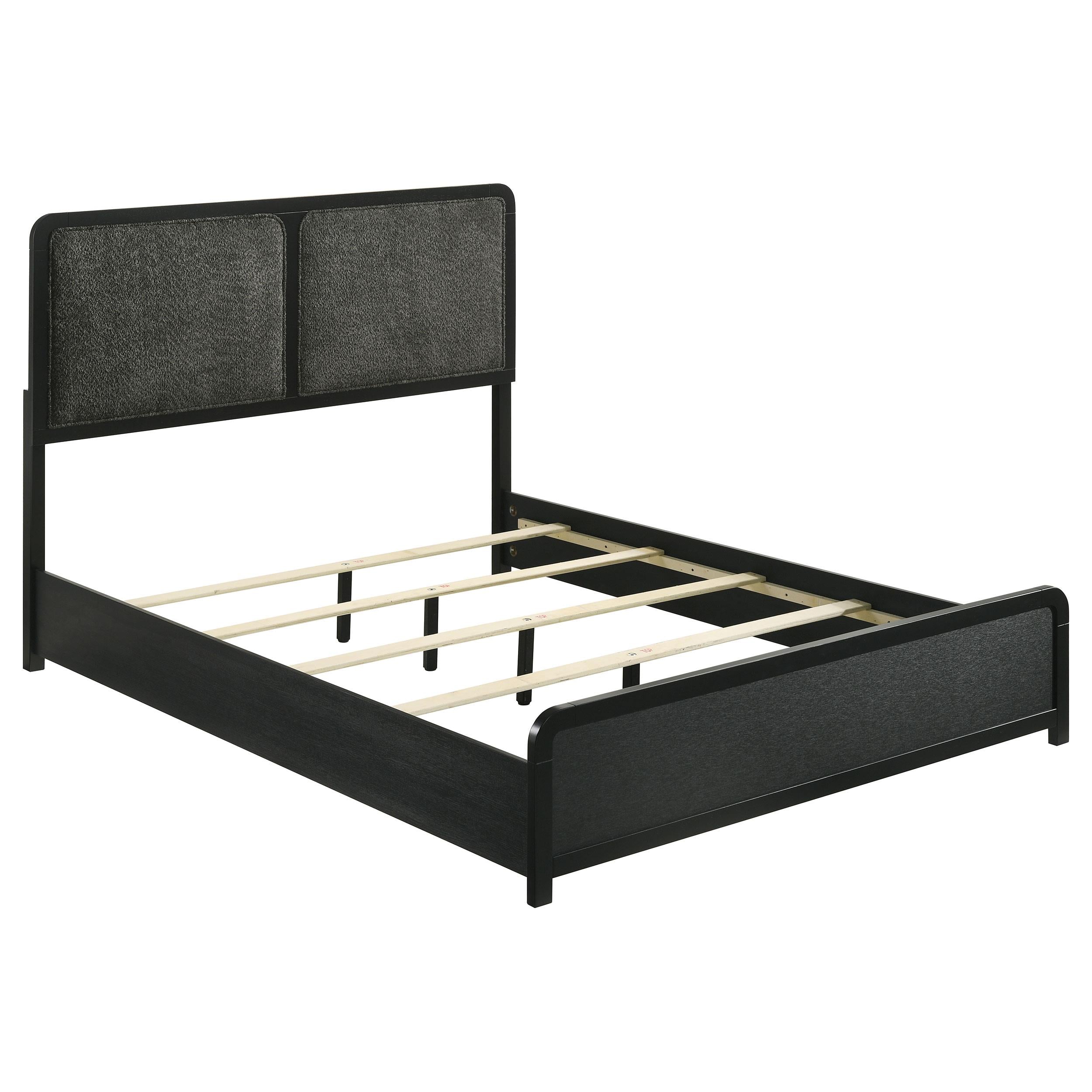 Size_King --  Cavelle 223661KE 51-inch Upholstered Eastern King Bed - Black IMAGE 1