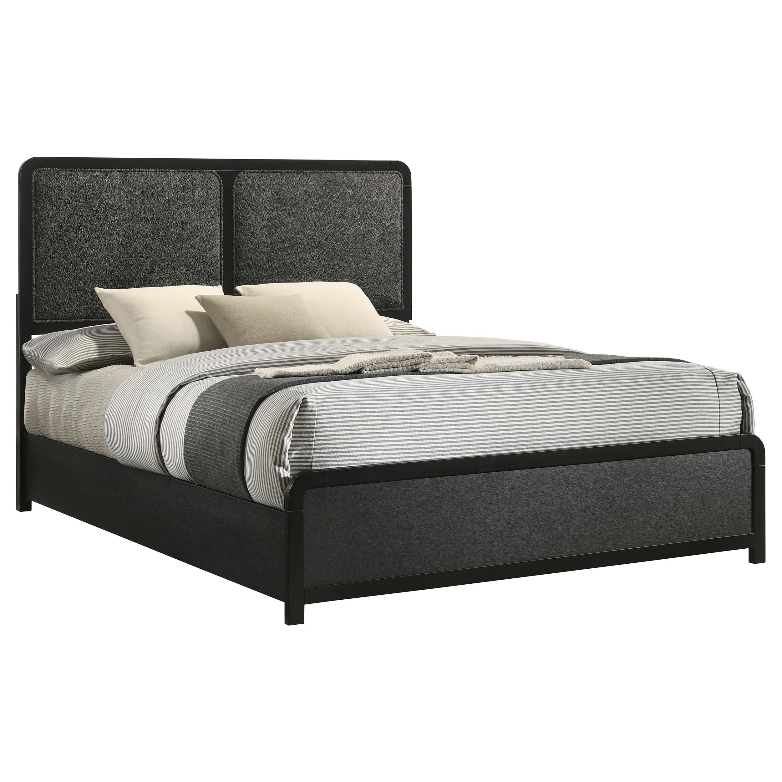  Size_King --  Cavelle 223661KE 51-inch Upholstered Eastern King Bed - Black IMAGE 2