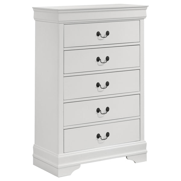 Coaster Furniture Louis Philippe 202445 5-Drawer Bedroom Chest - White