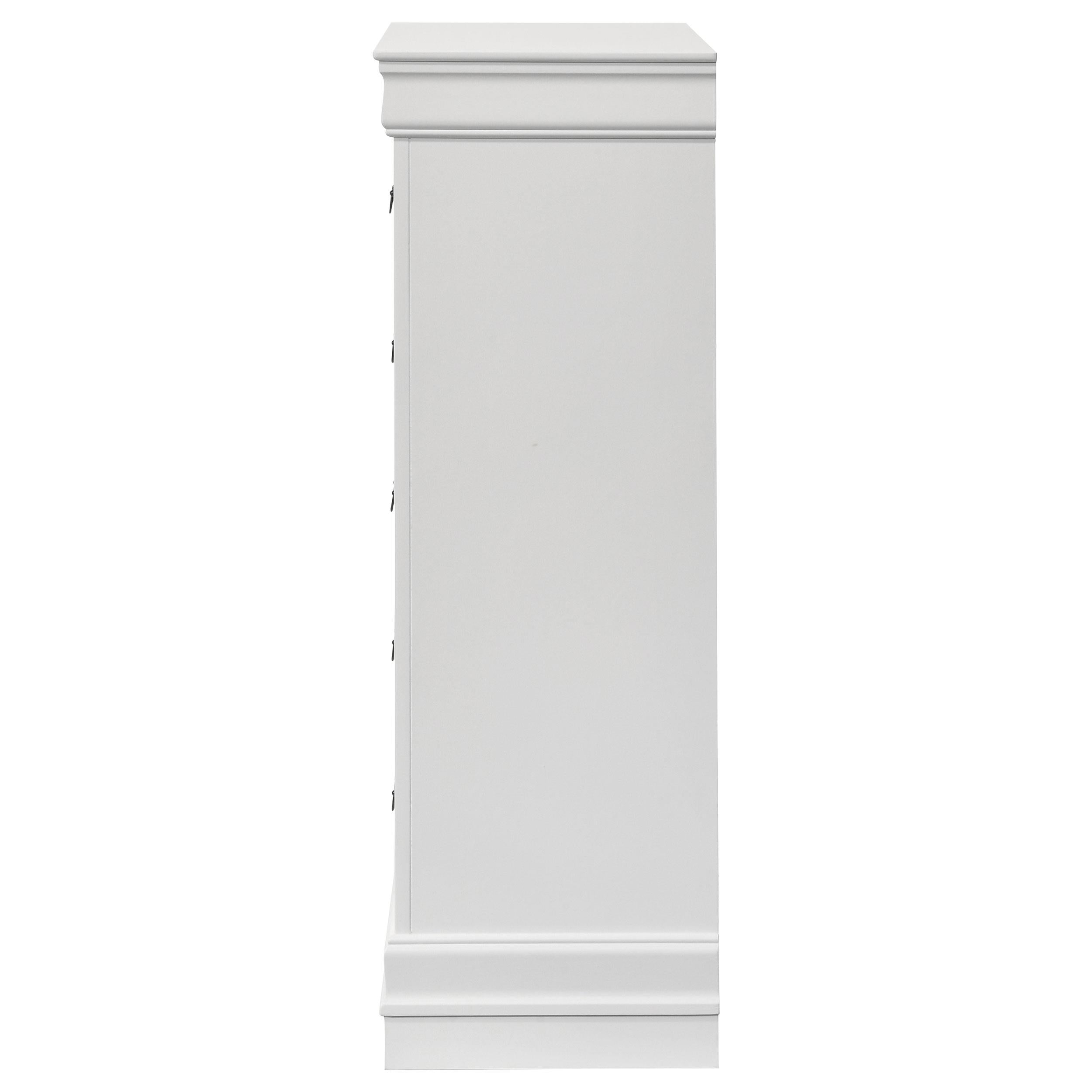  Coaster Furniture Louis Philippe 202445 5-Drawer Bedroom Chest - White IMAGE 4